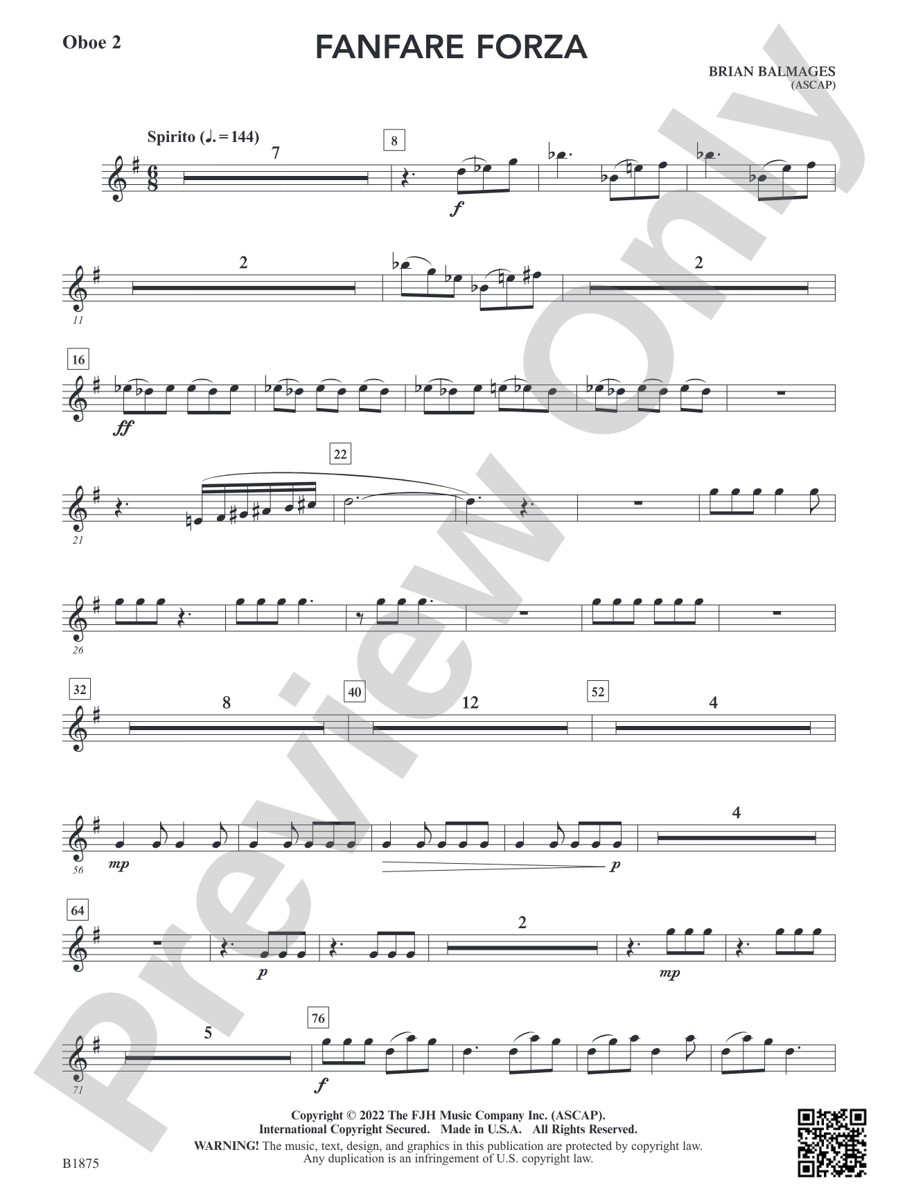 Fanfare Forza: Oboe 2