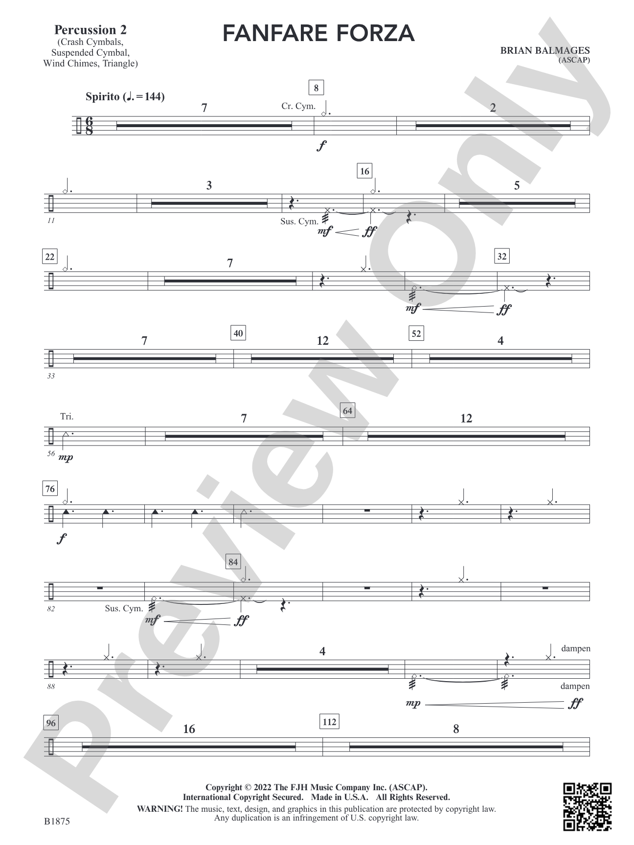 Fanfare Forza: Percussion 2