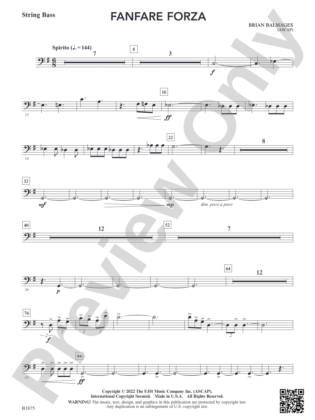 Fanfare Forza: String Bass