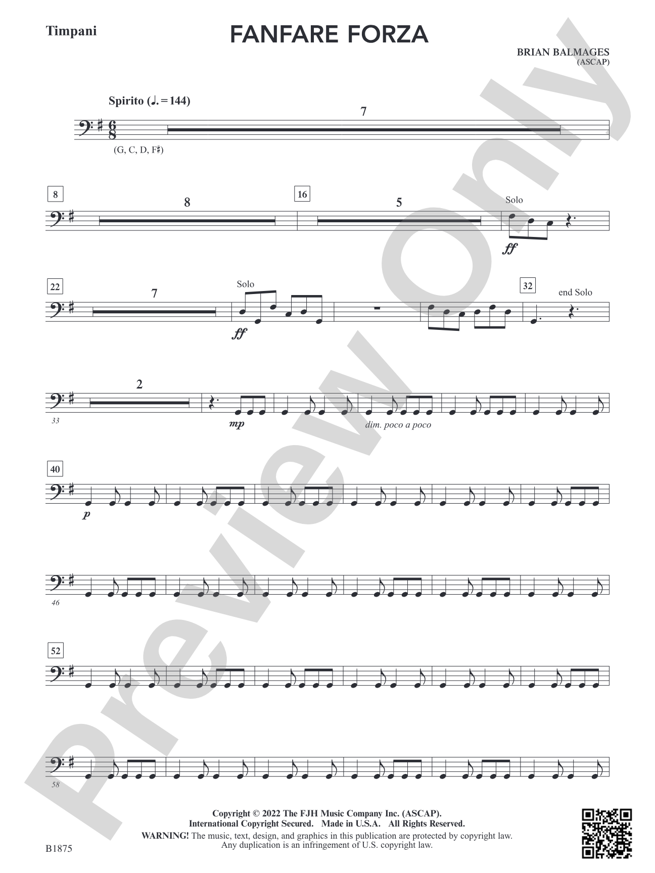 Fanfare Forza: Timpani