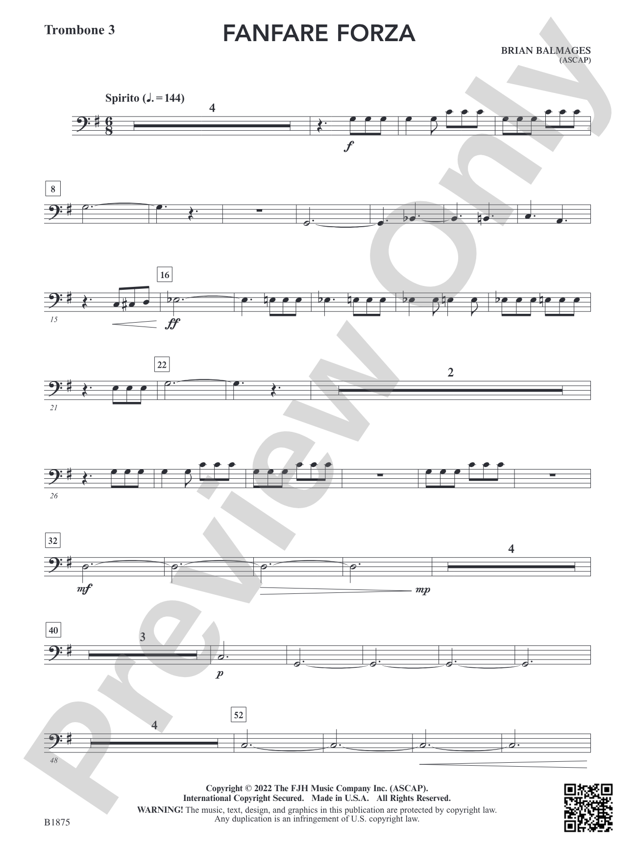 Fanfare Forza: Trombone 3
