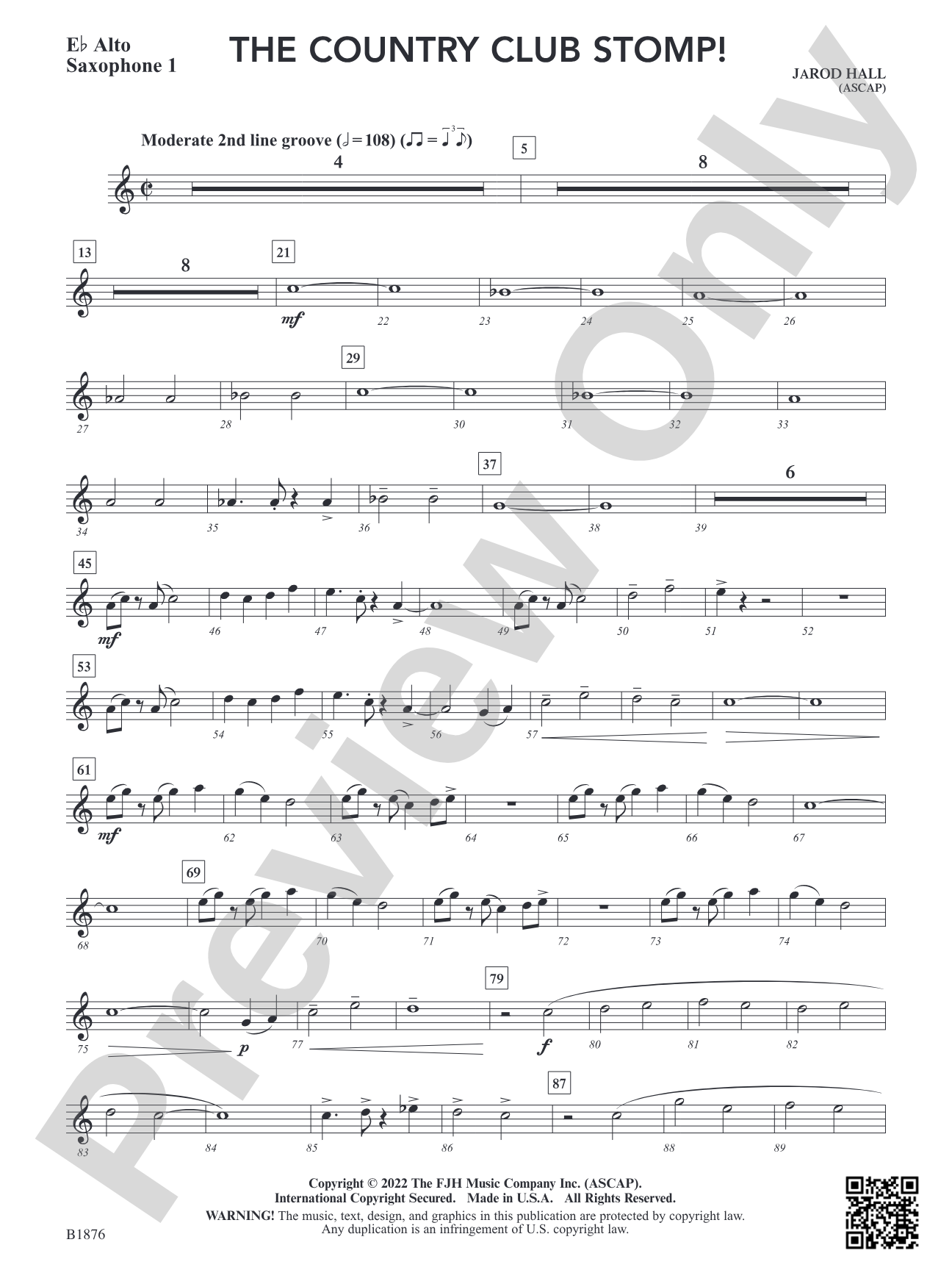 The Country Club Stomp!: E-flat Alto Saxophone 1