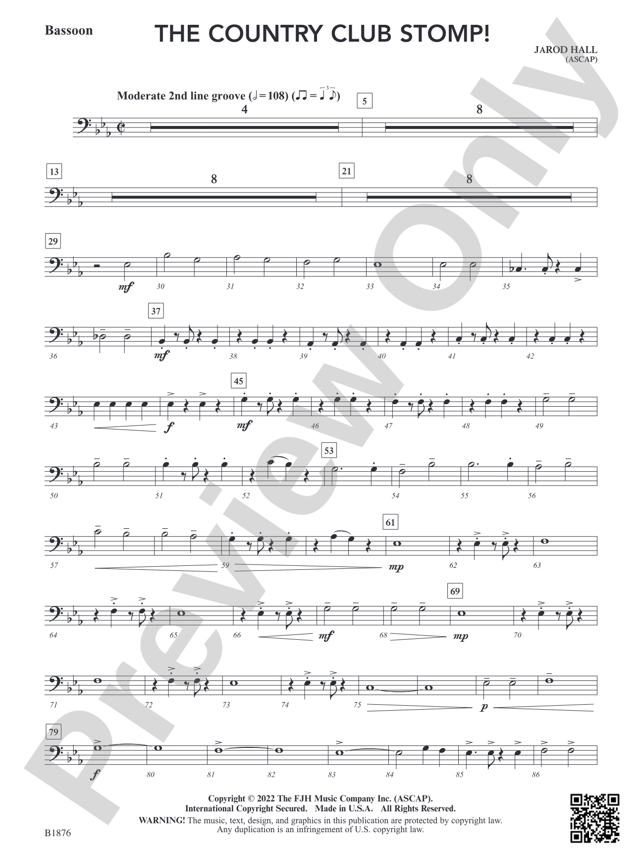 The Country Club Stomp!: Bassoon