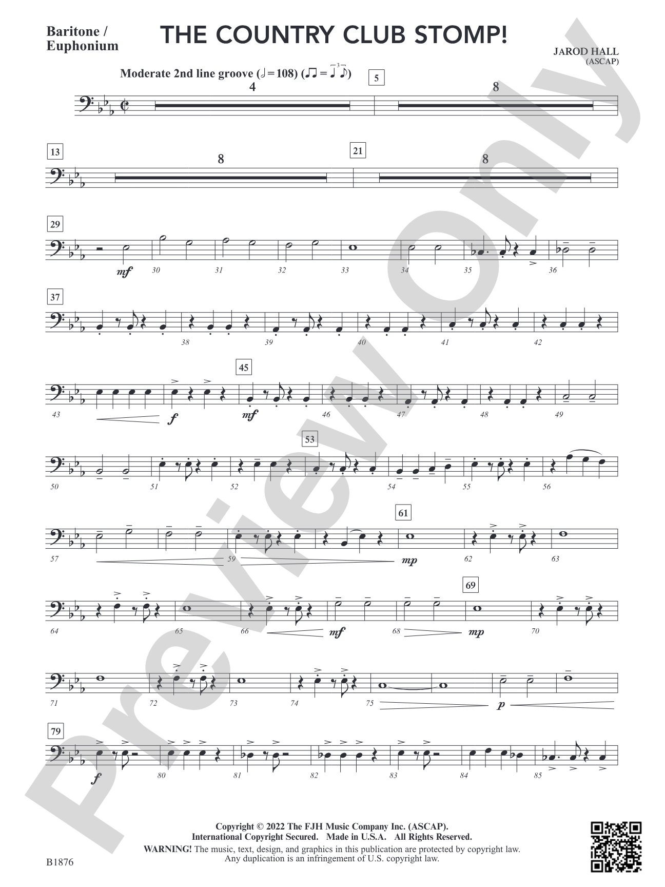 The Country Club Stomp!: Baritone / Euphonium