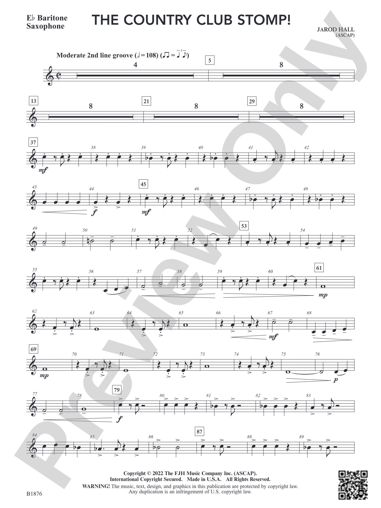 The Country Club Stomp!: E-flat Baritone Saxophone