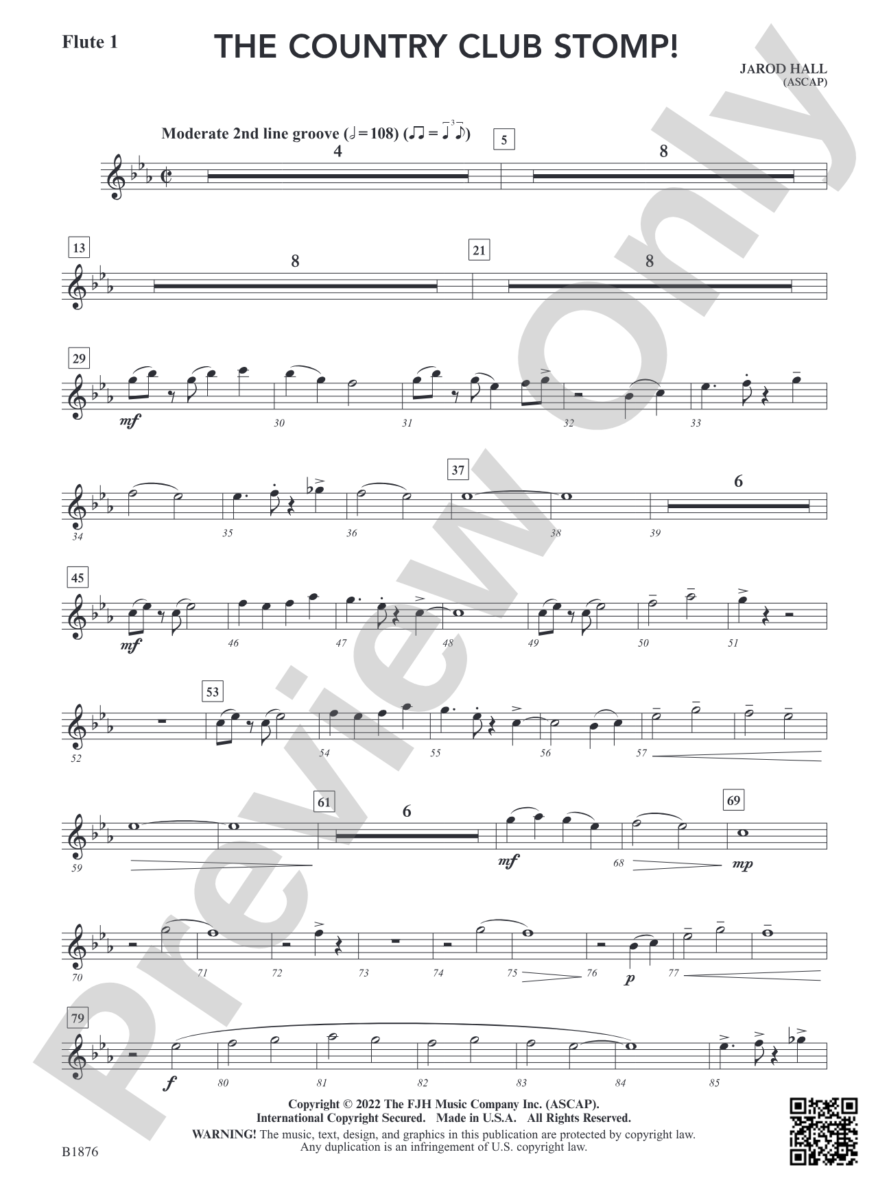 The Country Club Stomp!: Flute 1