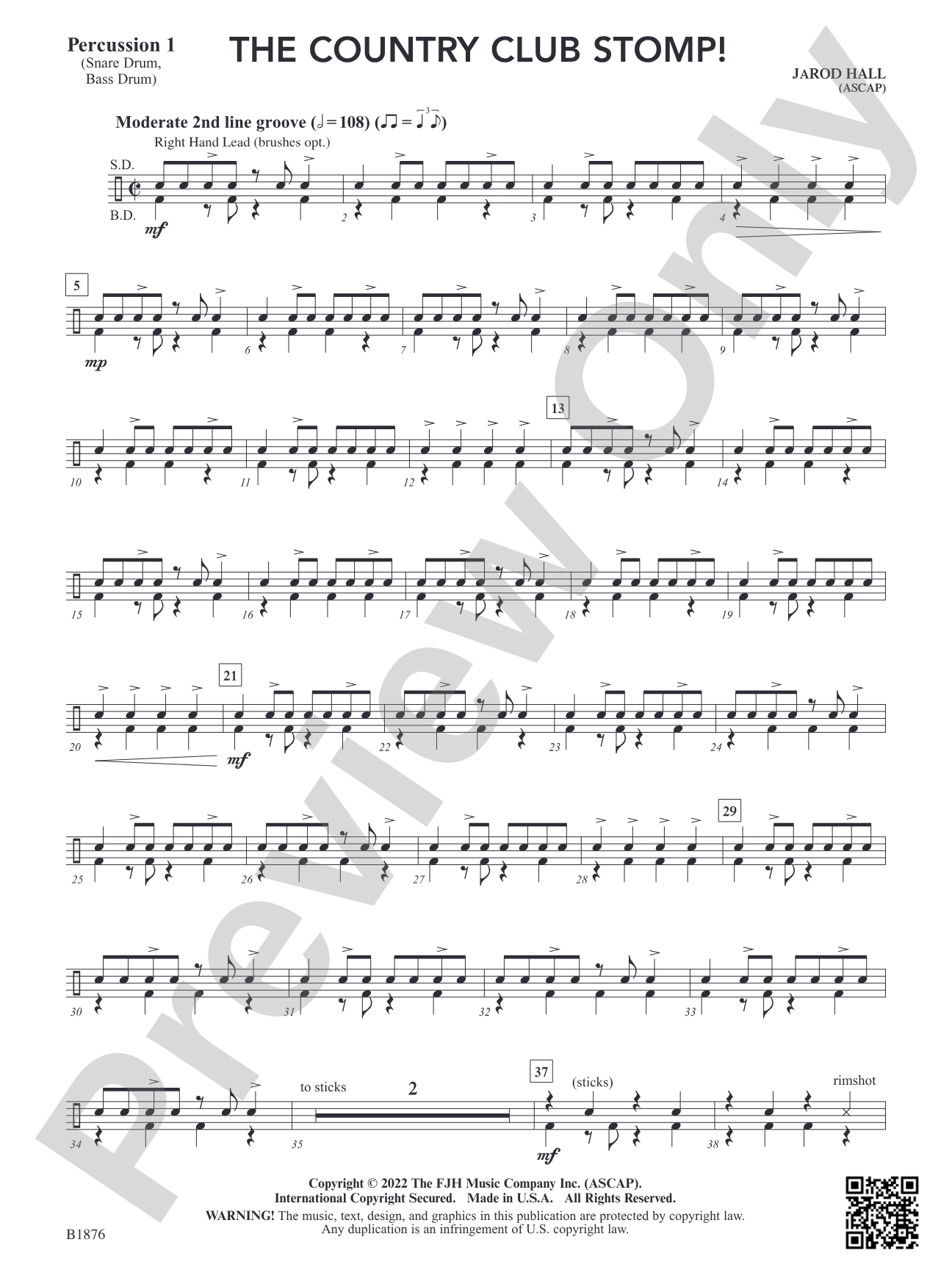 The Country Club Stomp!: Percussion 1