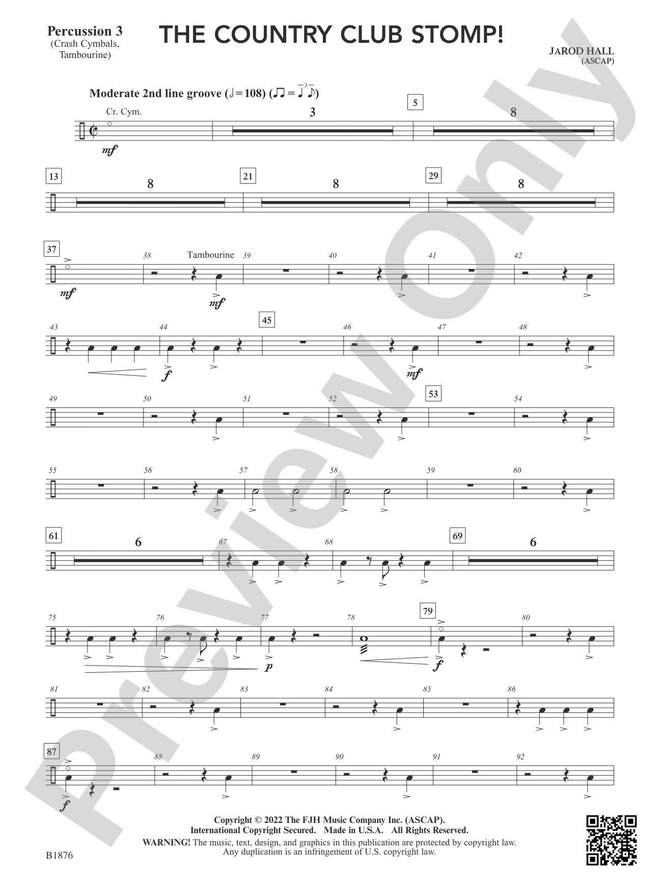 The Country Club Stomp!: Percussion 3