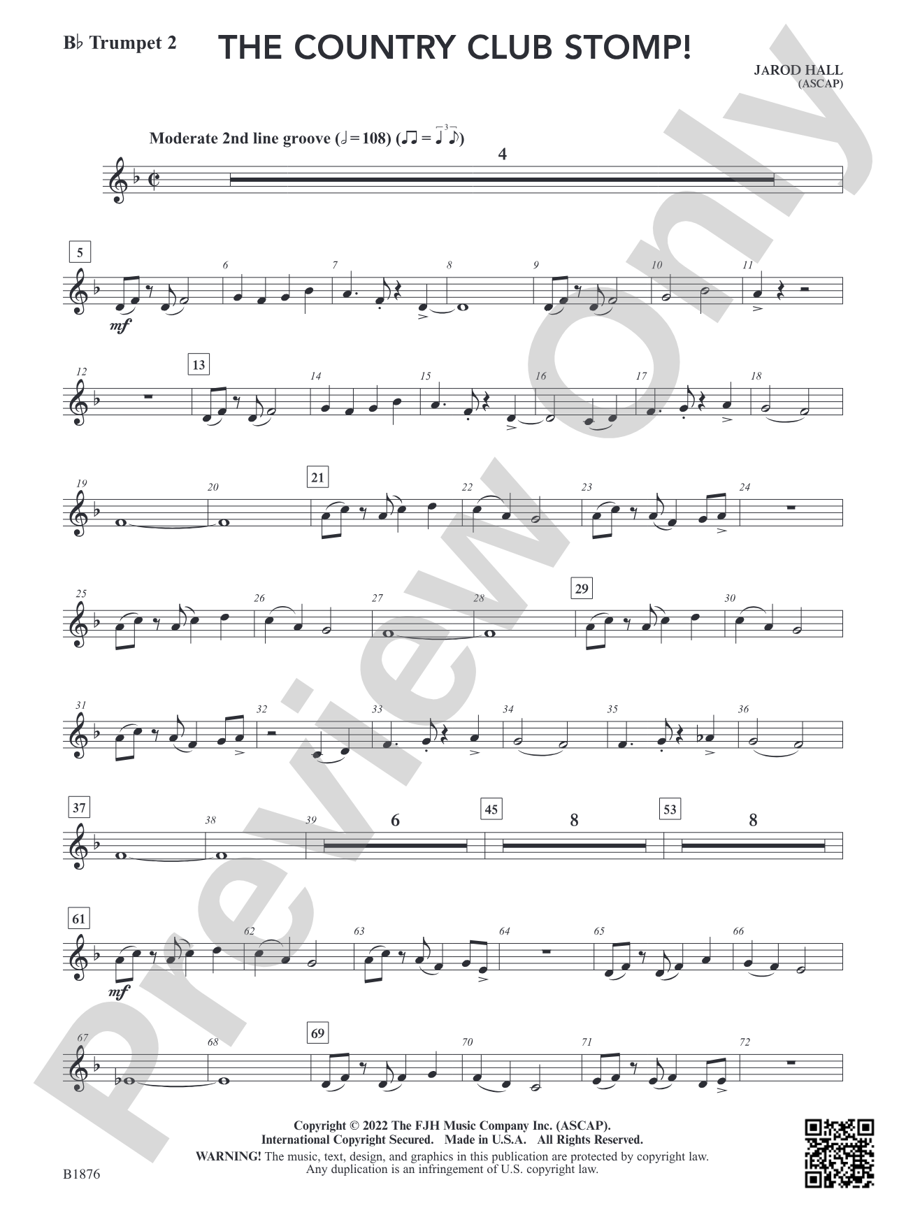 The Country Club Stomp!: B-flat Trumpet 2