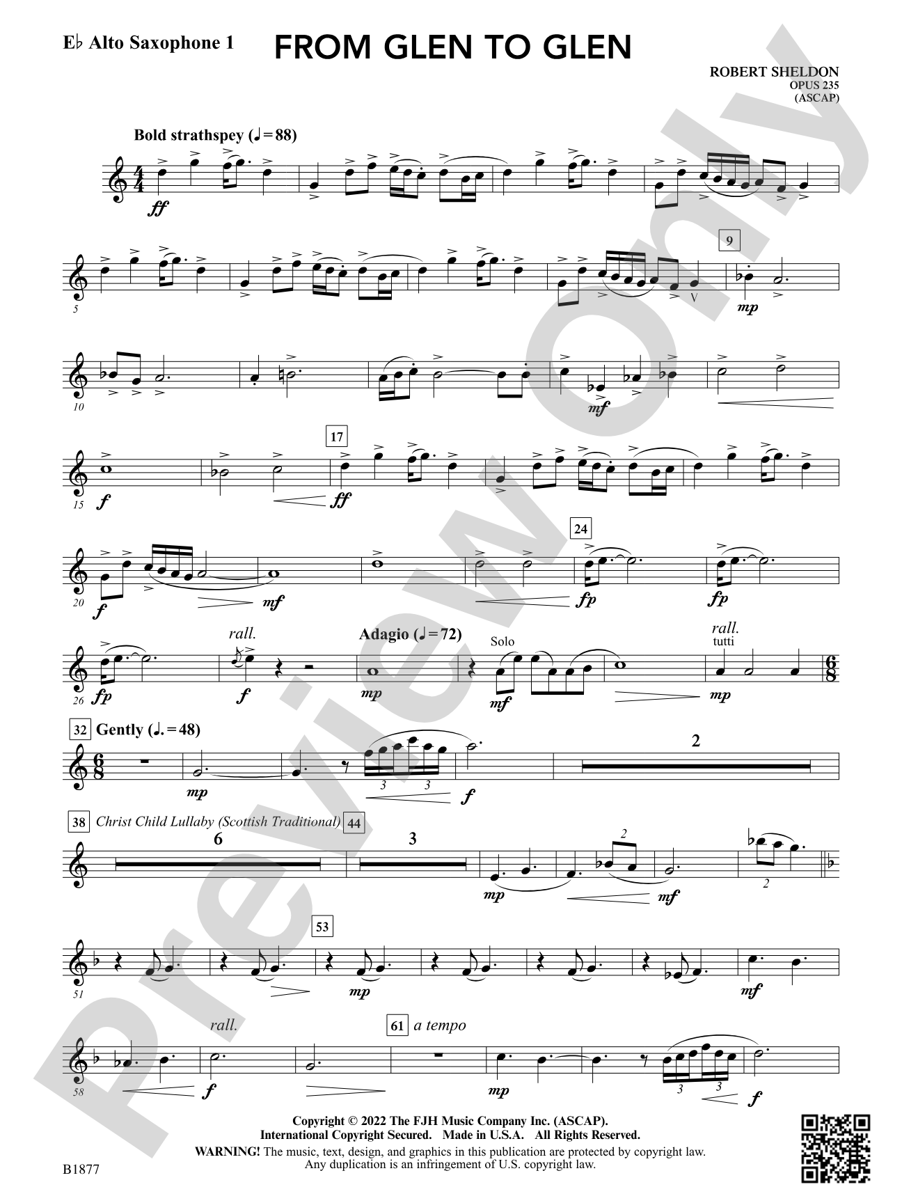 From Glen to Glen: E-flat Alto Saxophone 1