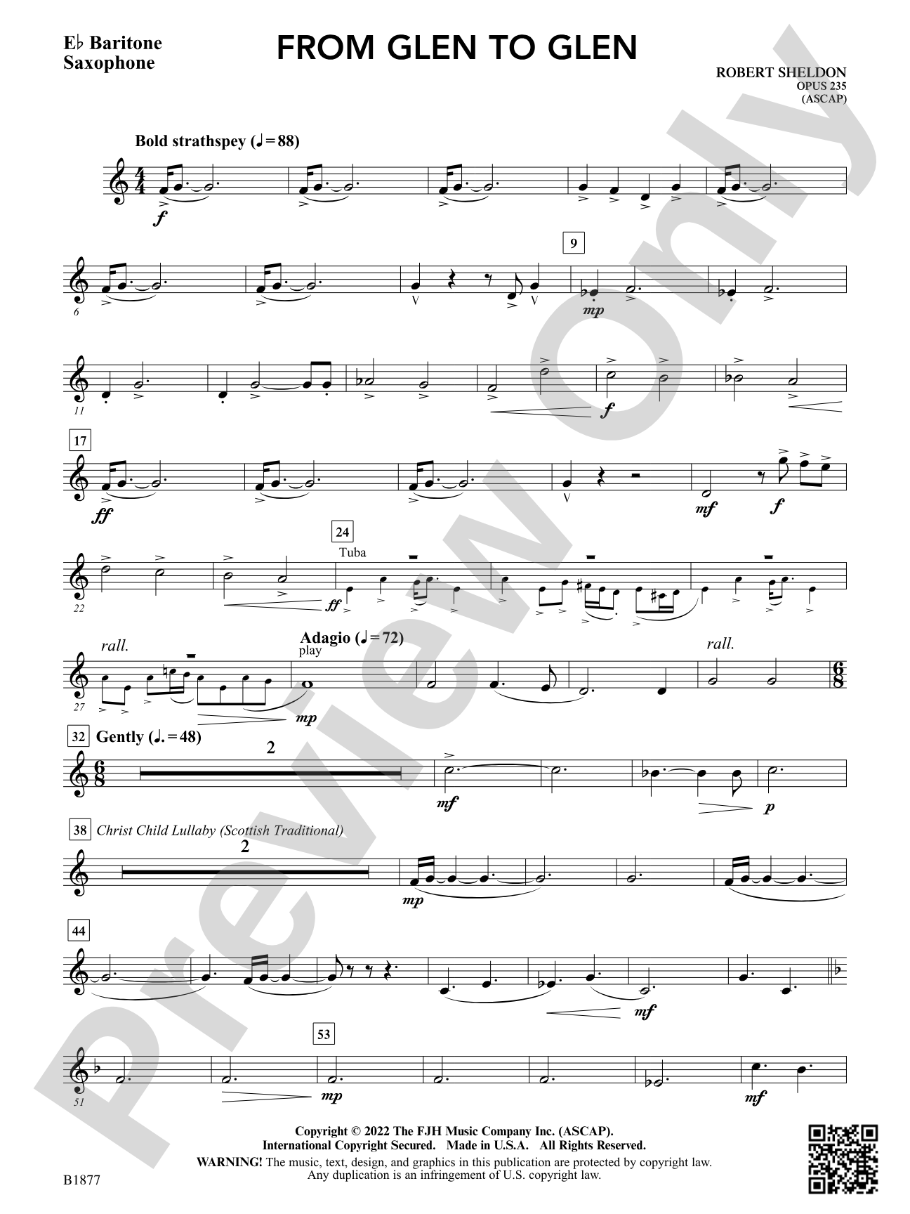 From Glen to Glen: E-flat Baritone Saxophone