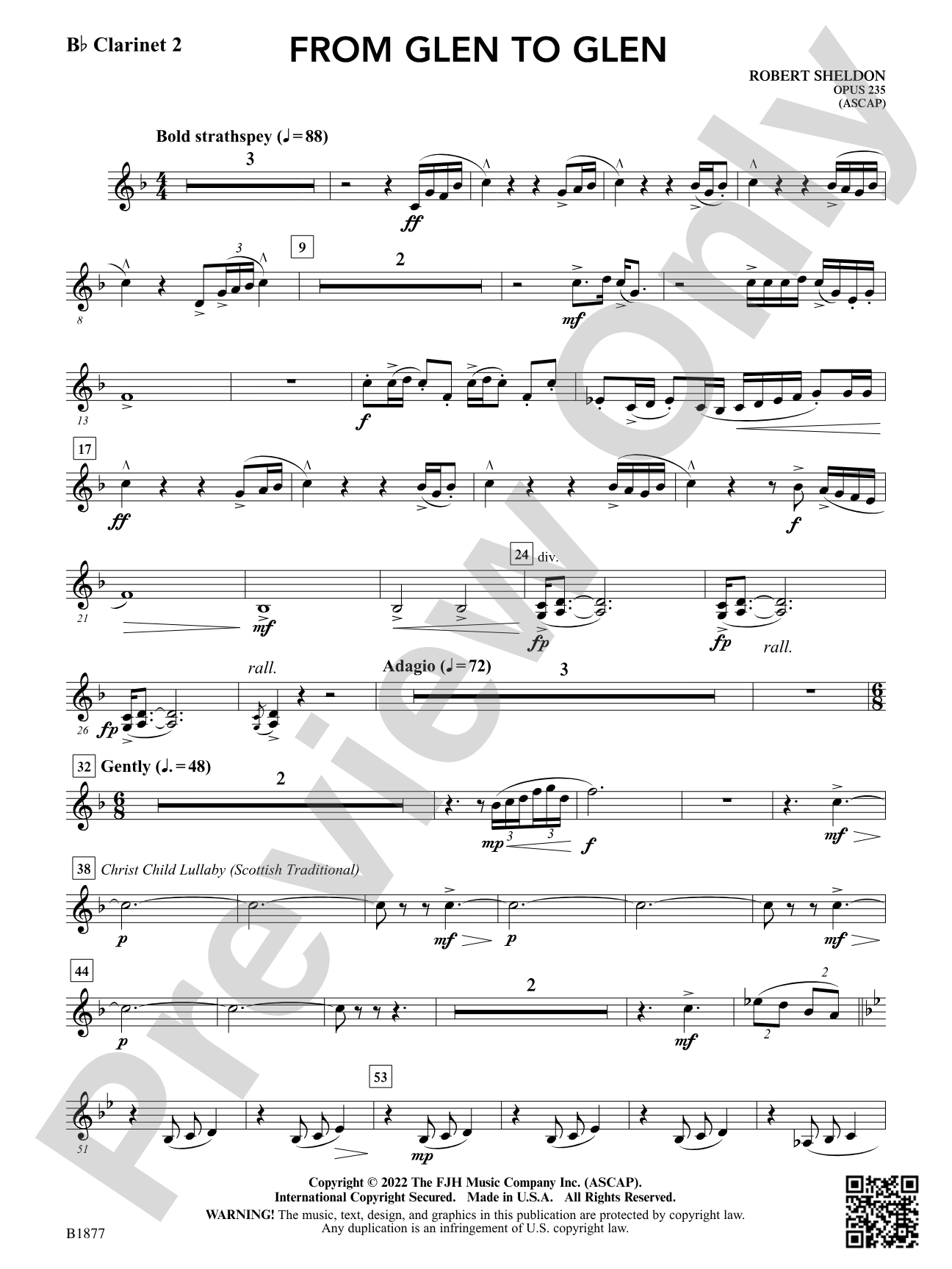 From Glen to Glen: B-flat Clarinet 2