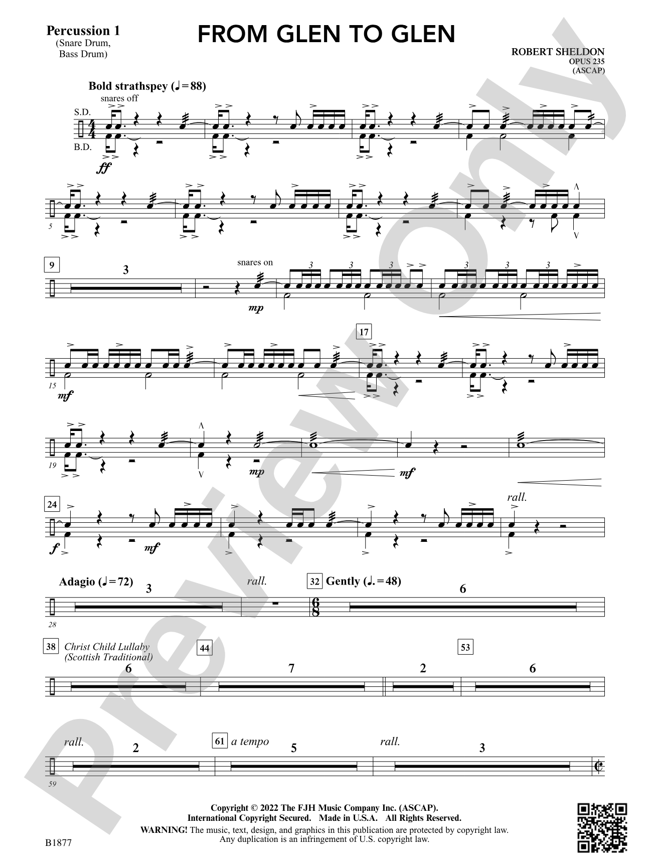 From Glen to Glen: Percussion 1