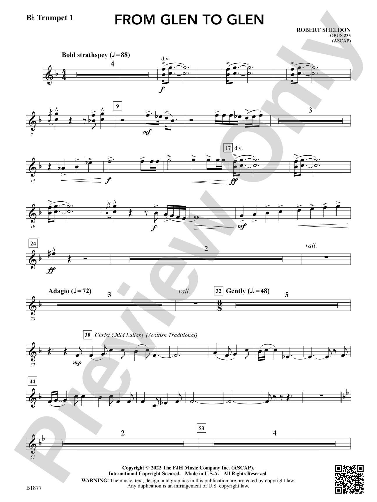 From Glen to Glen: B-flat Trumpet 1