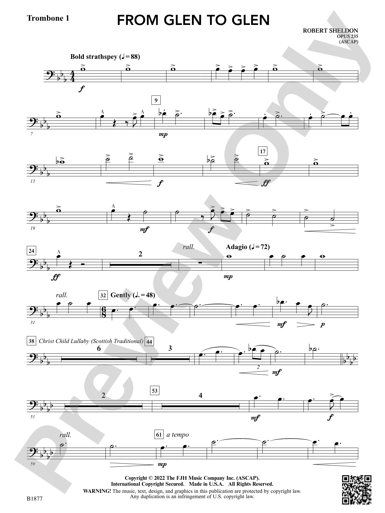 From Glen to Glen: Trombone 1