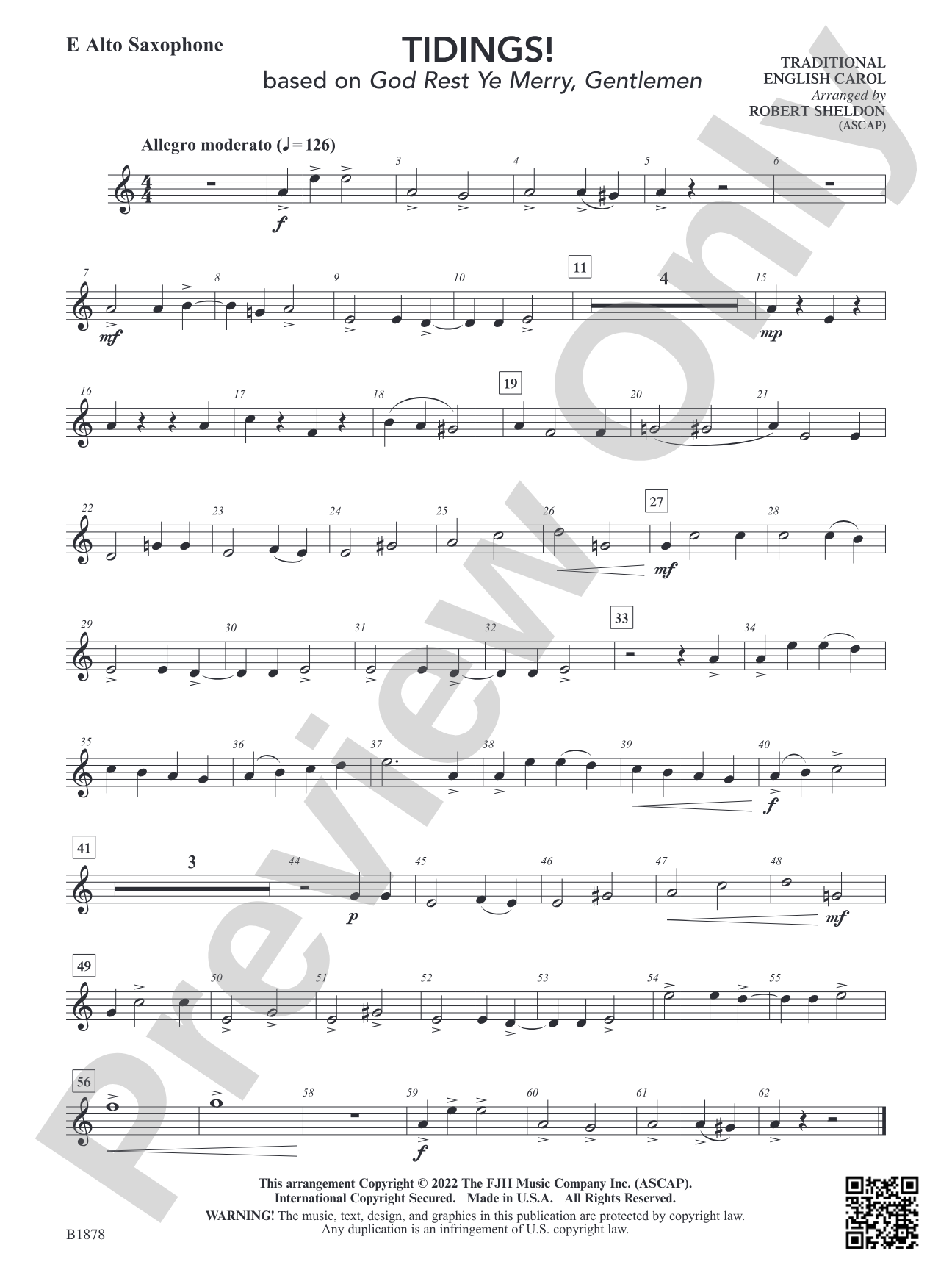 Tidings!: E-flat Alto Saxophone