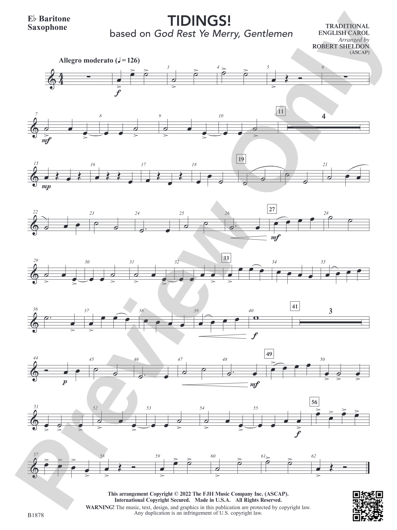 Tidings!: E-flat Baritone Saxophone