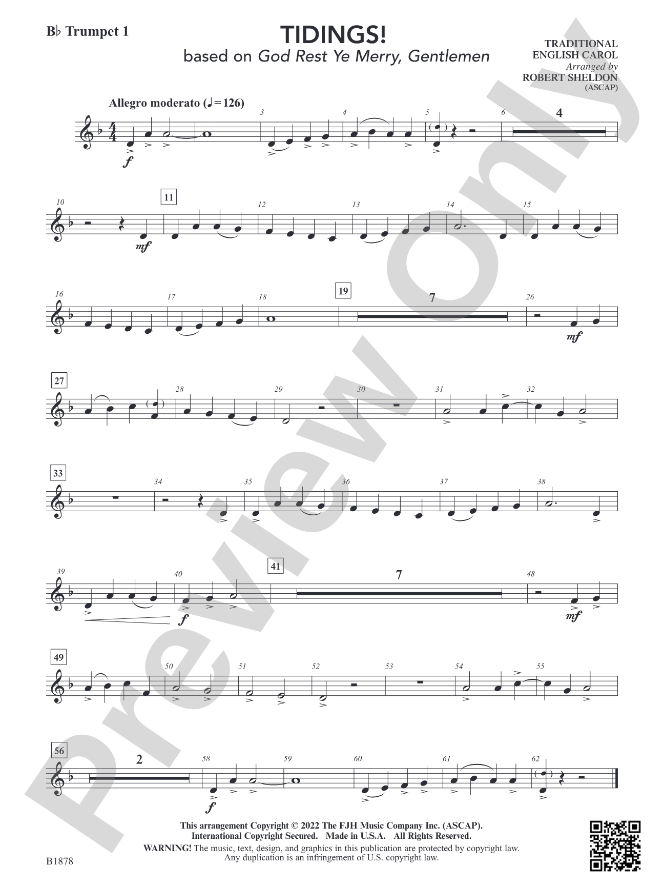 Tidings!: B-flat Trumpet 1