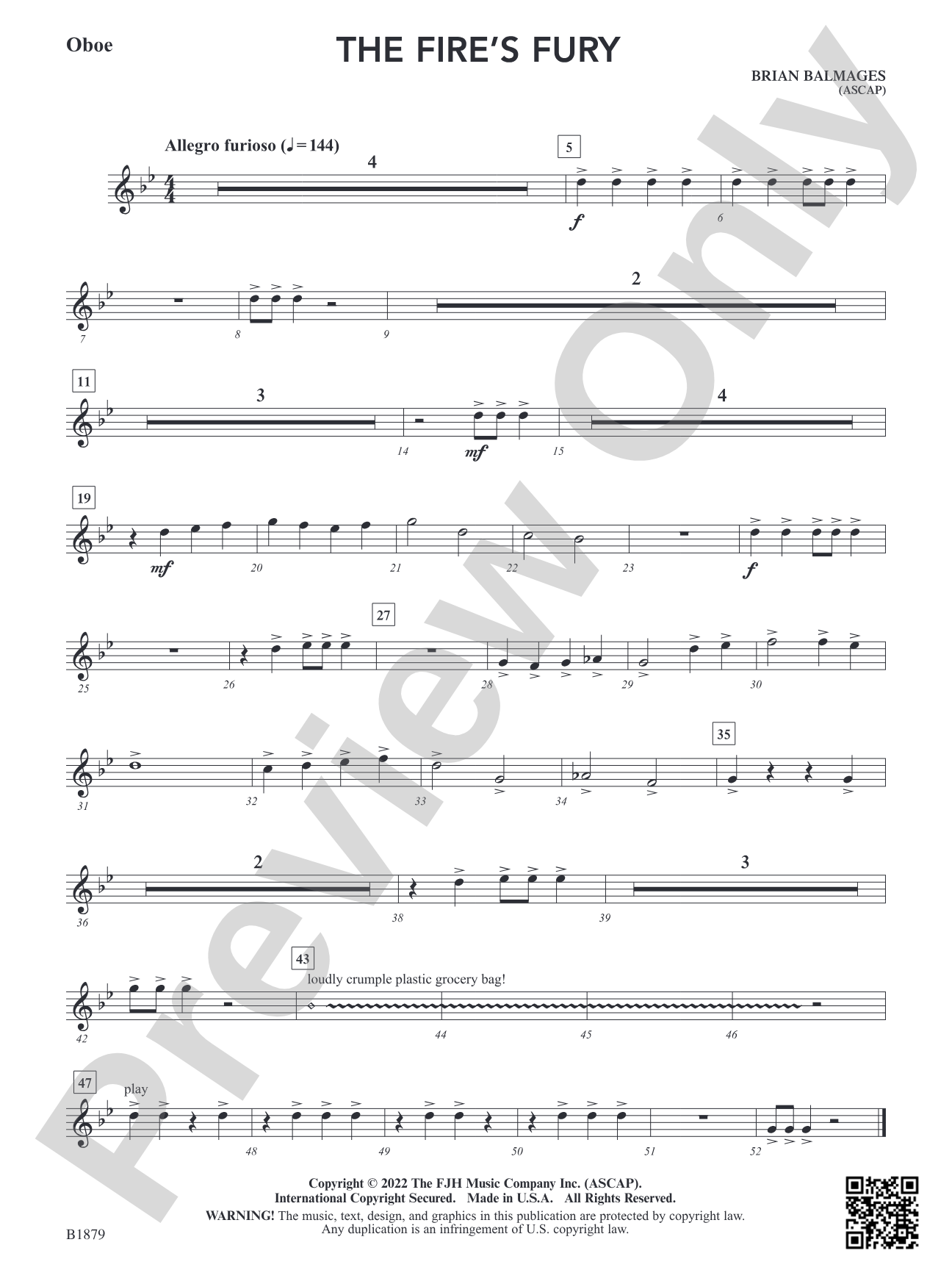 The Fire's Fury: Oboe