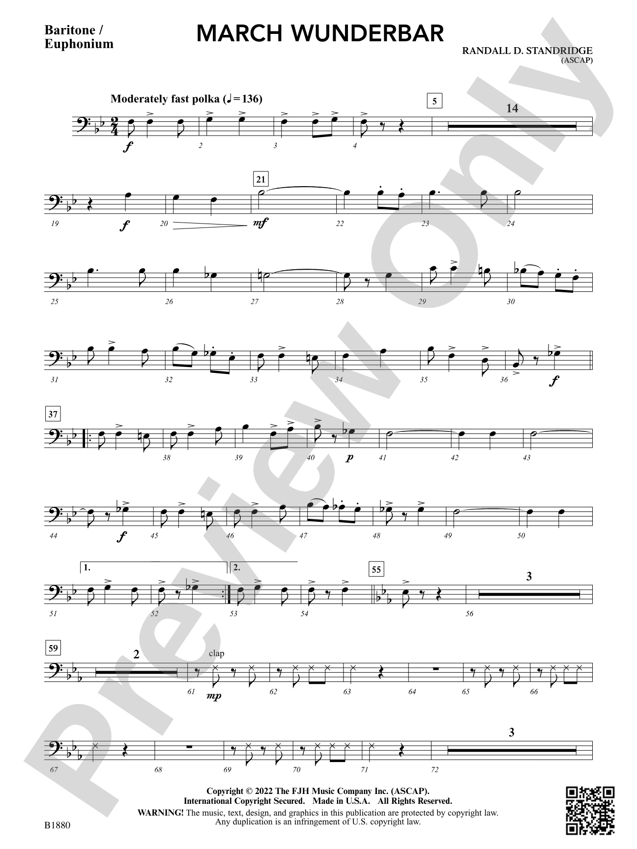 March Wunderbar: Baritone / Euphonium