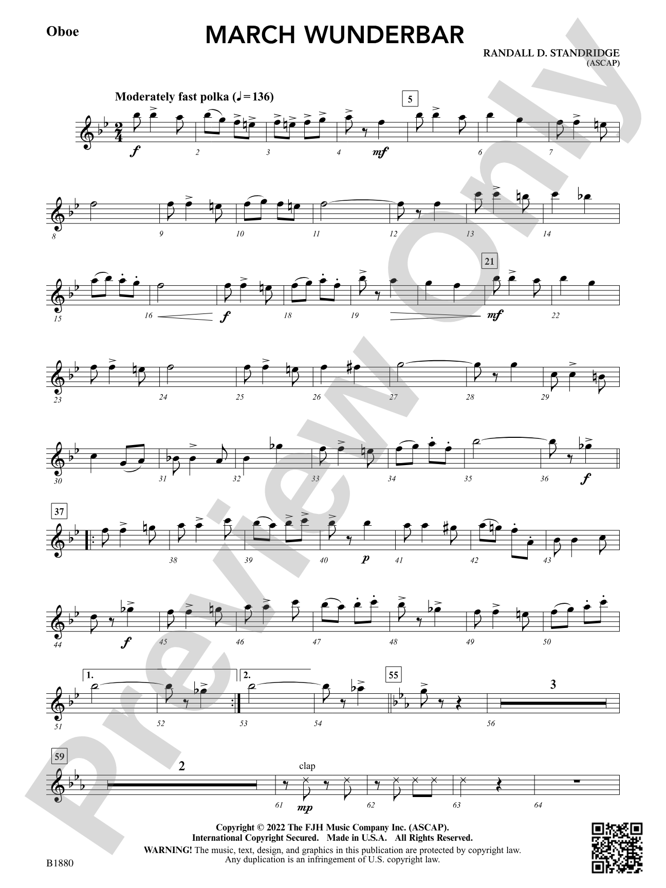 March Wunderbar: Oboe