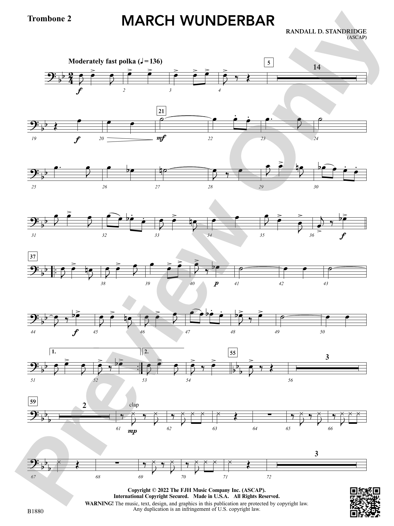 March Wunderbar: Trombone 2 (opt.)