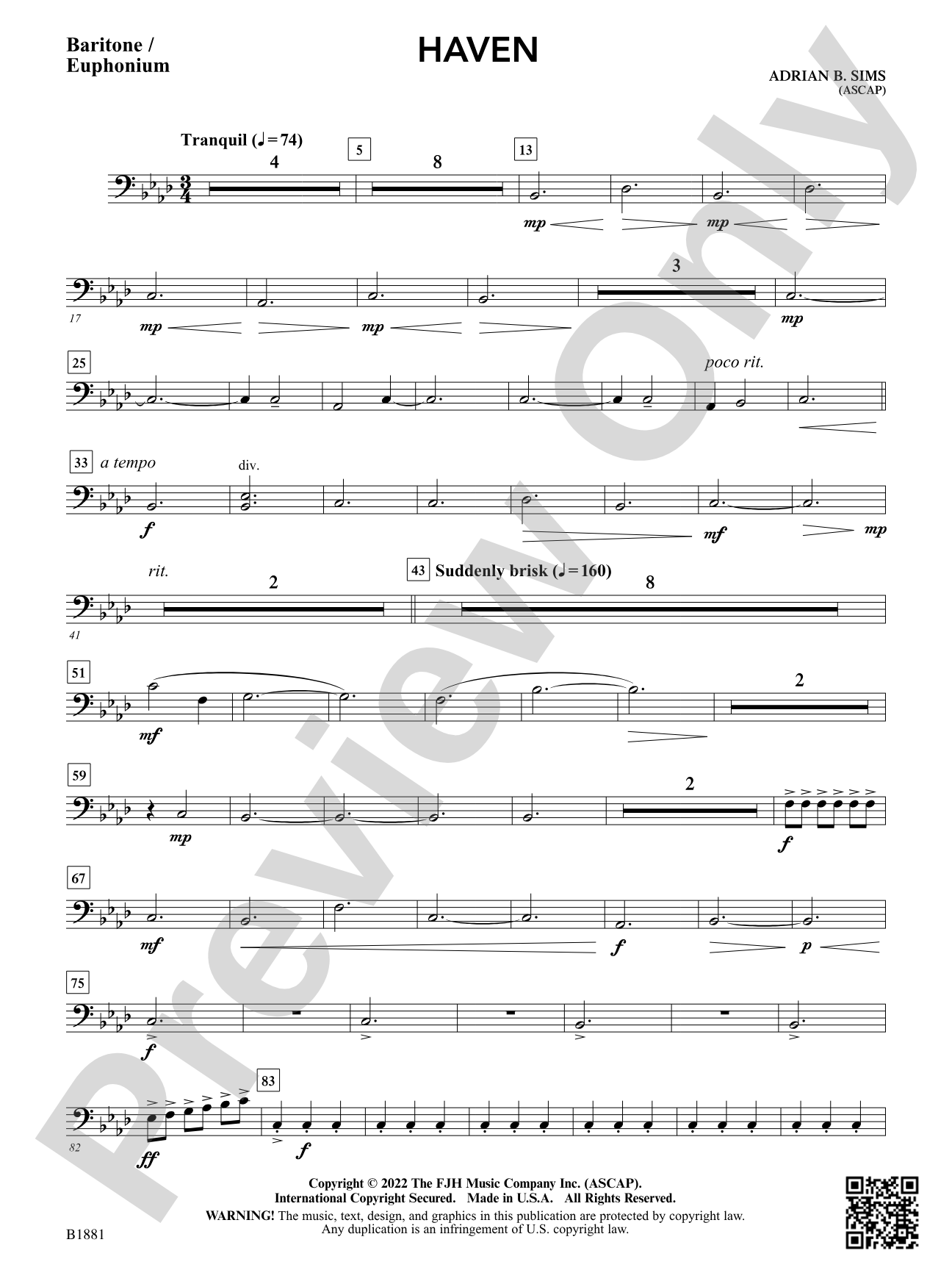 Haven: Baritone / Euphonium