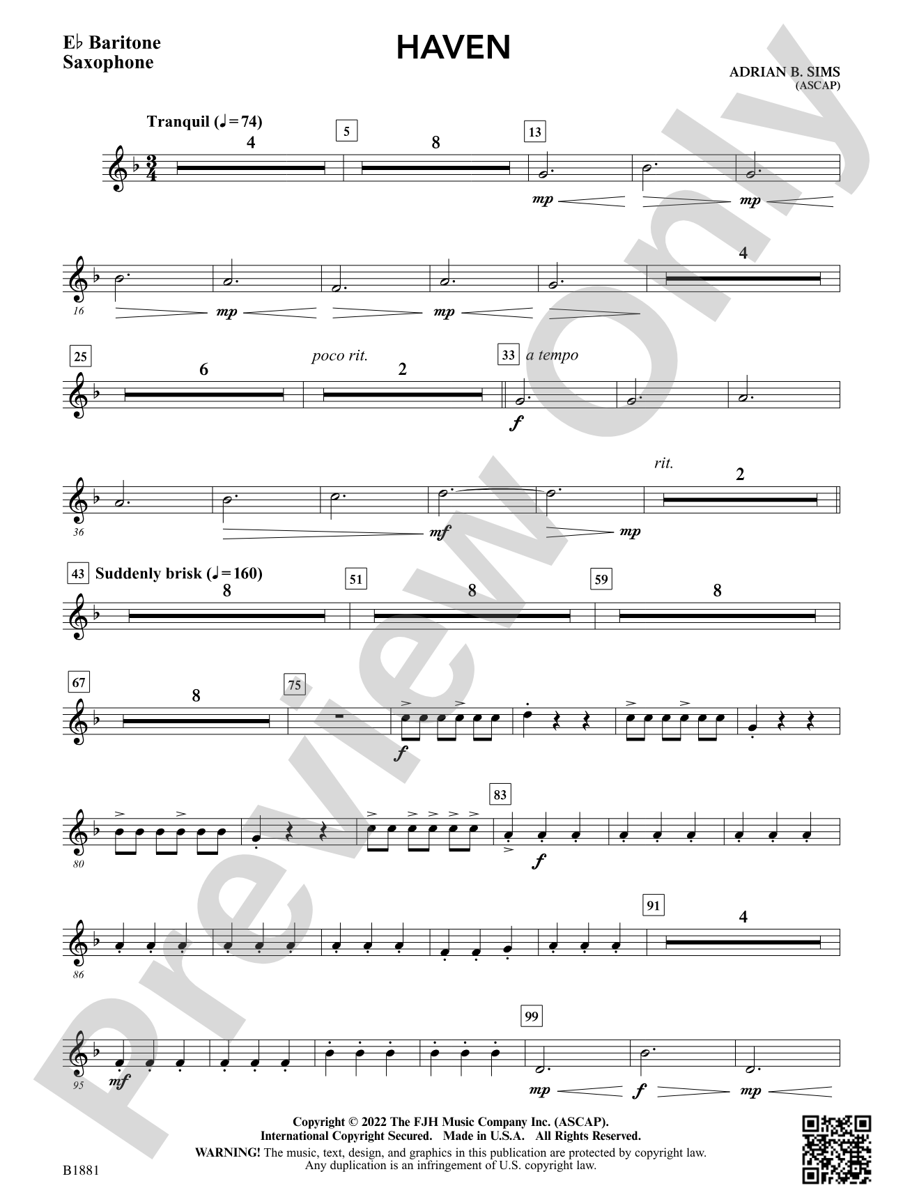 Haven: E-flat Baritone Saxophone