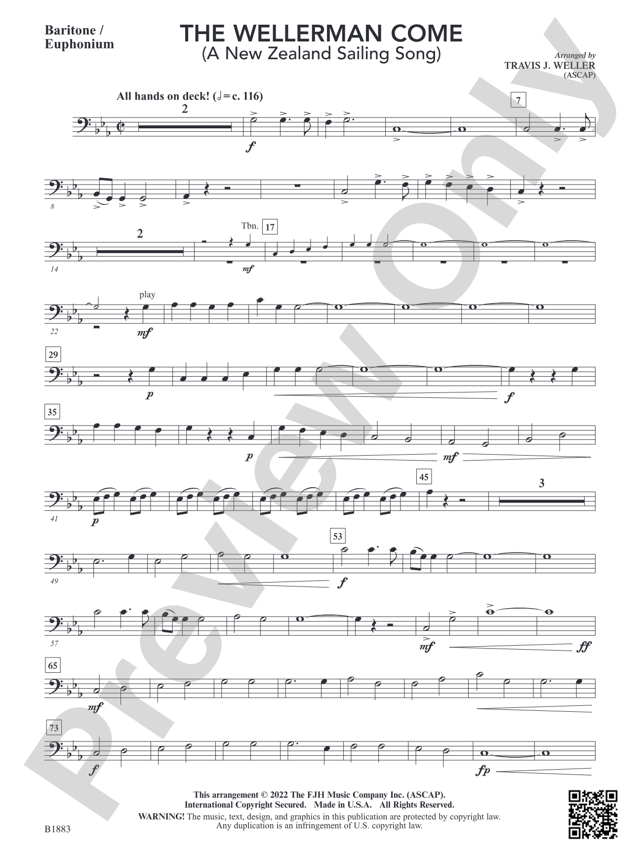 The Wellerman Come: Baritone / Euphonium