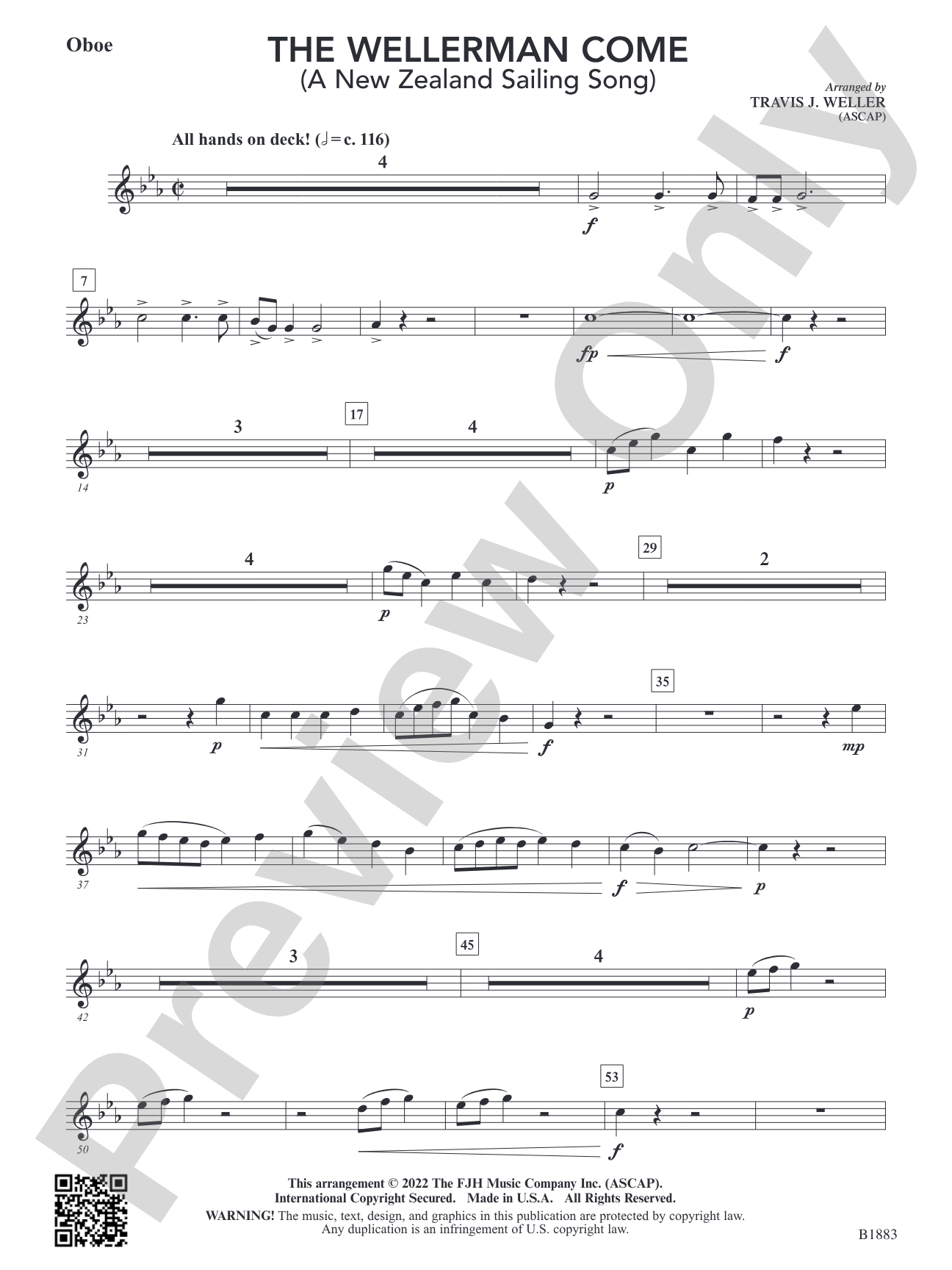 The Wellerman Come: Oboe