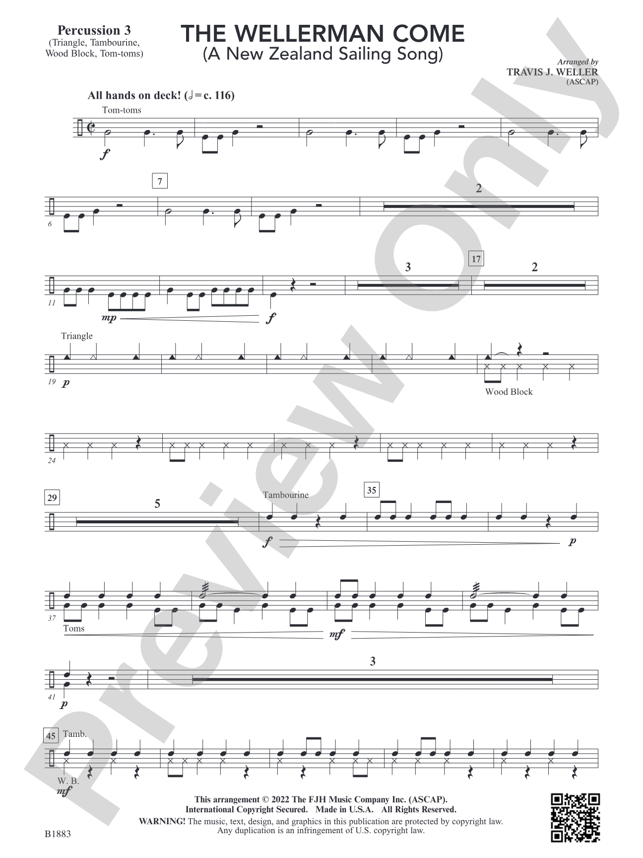 The Wellerman Come: Percussion 3