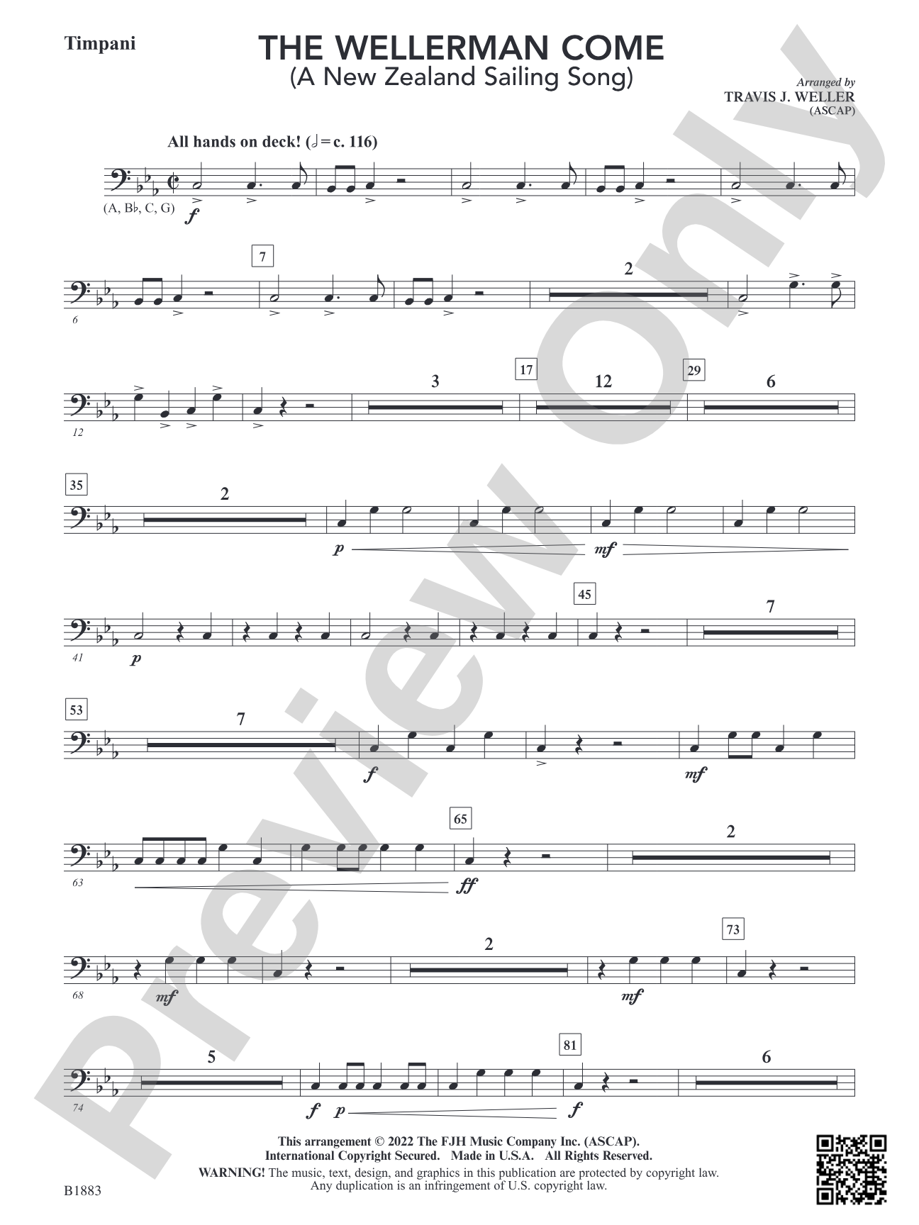 The Wellerman Come: Timpani