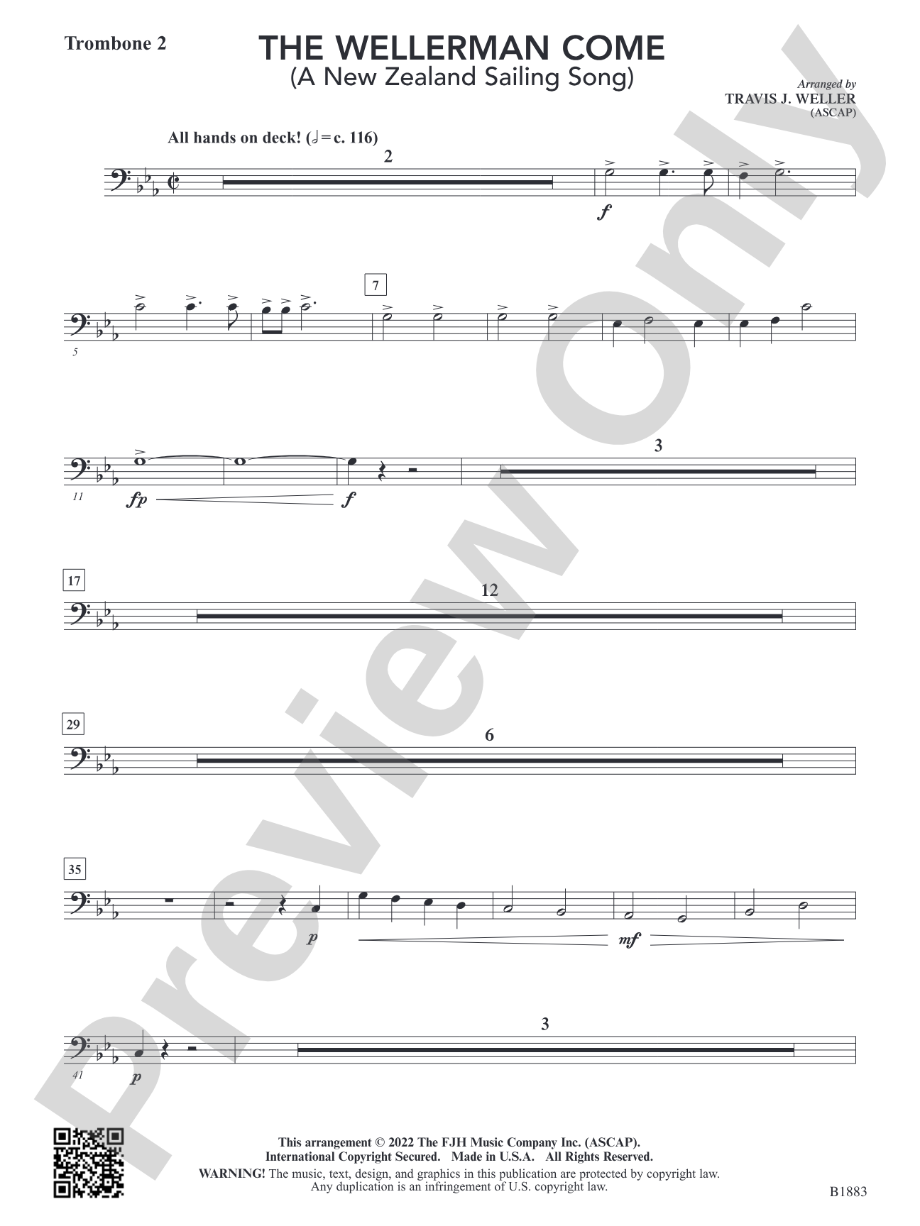 The Wellerman Come: Trombone 2