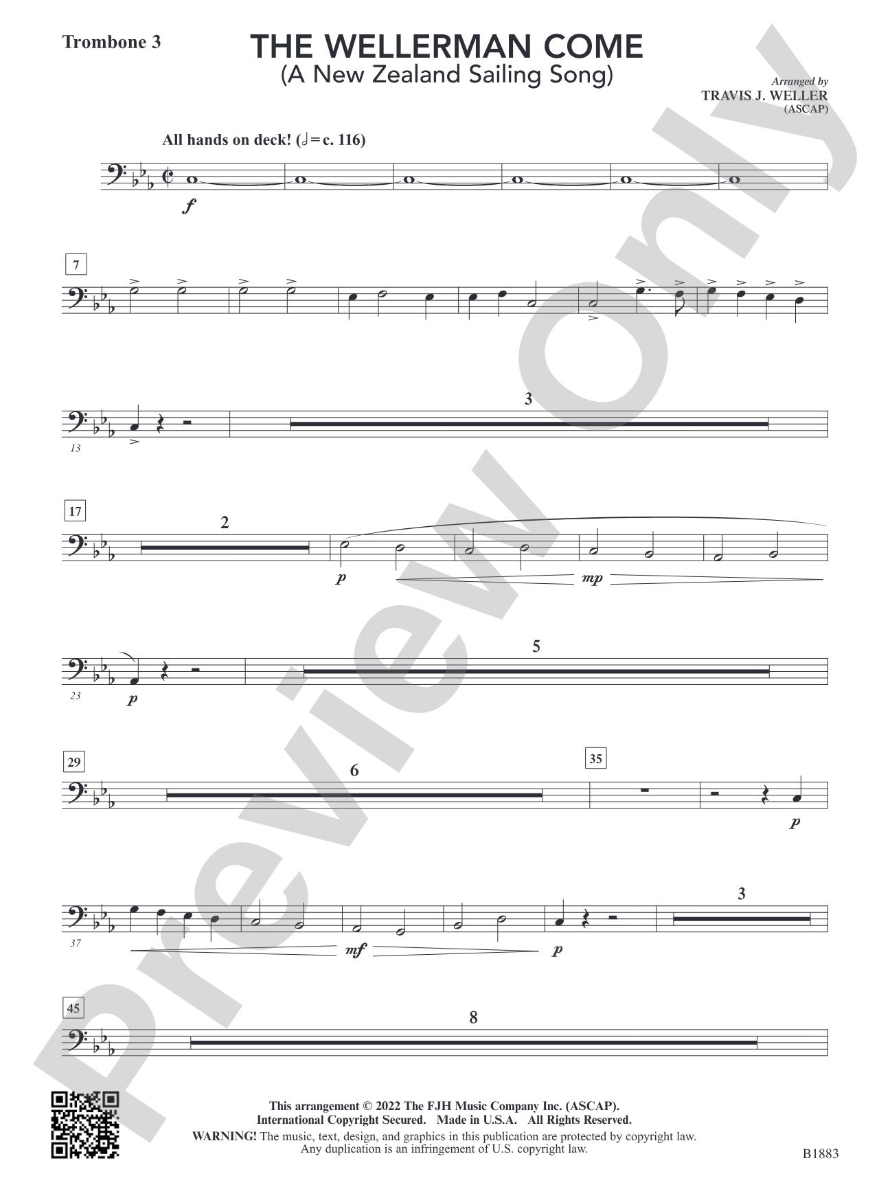 The Wellerman Come: Trombone 3