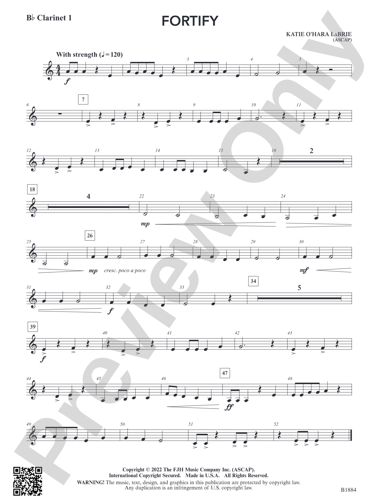 Fortify: B-flat Clarinet 1