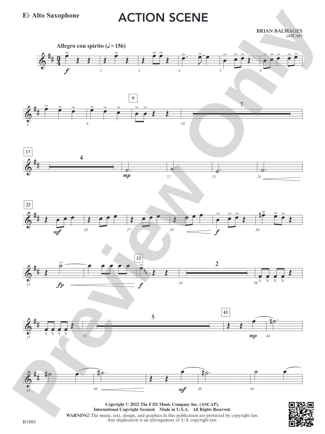 Action Scene: E-flat Alto Saxophone