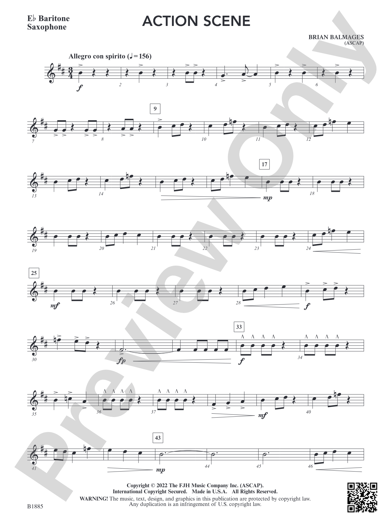 Action Scene: E-flat Baritone Saxophone