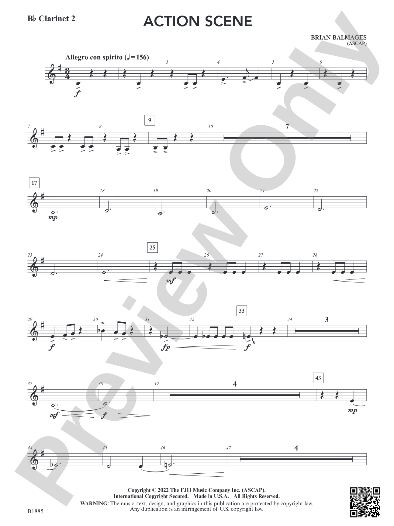 Action Scene: B-flat Clarinet 2