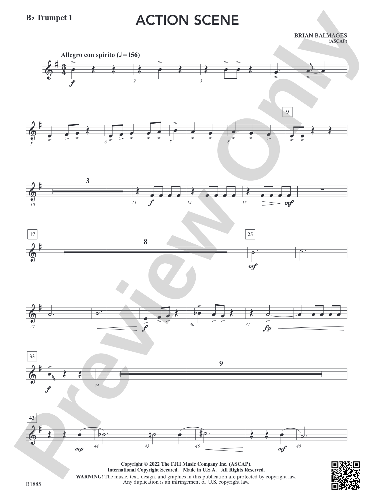 Action Scene: B-flat Trumpet 1