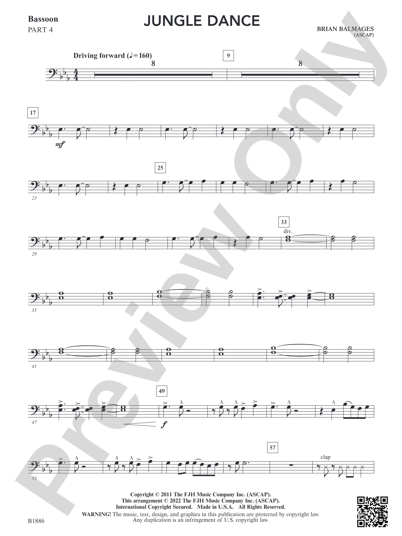 Jungle Dance: Part 4 - Bassoon