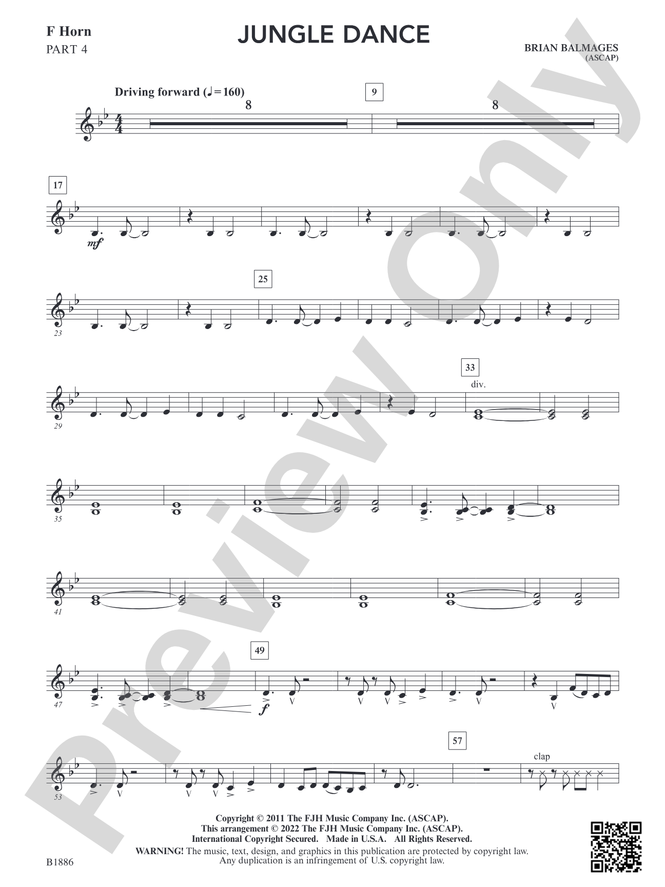 Jungle Dance: Part 4 - F Horn