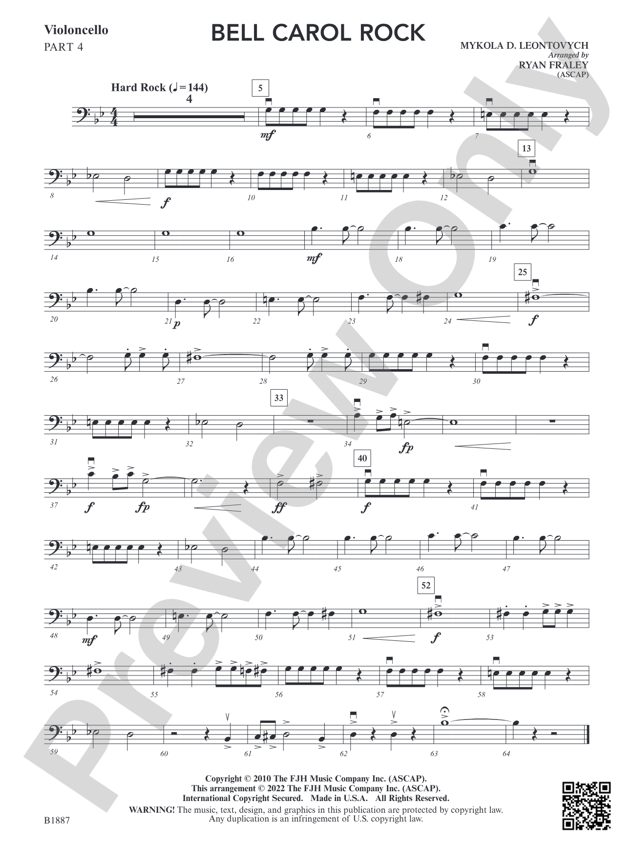 Bell Carol Rock: Part 4 - Violoncello