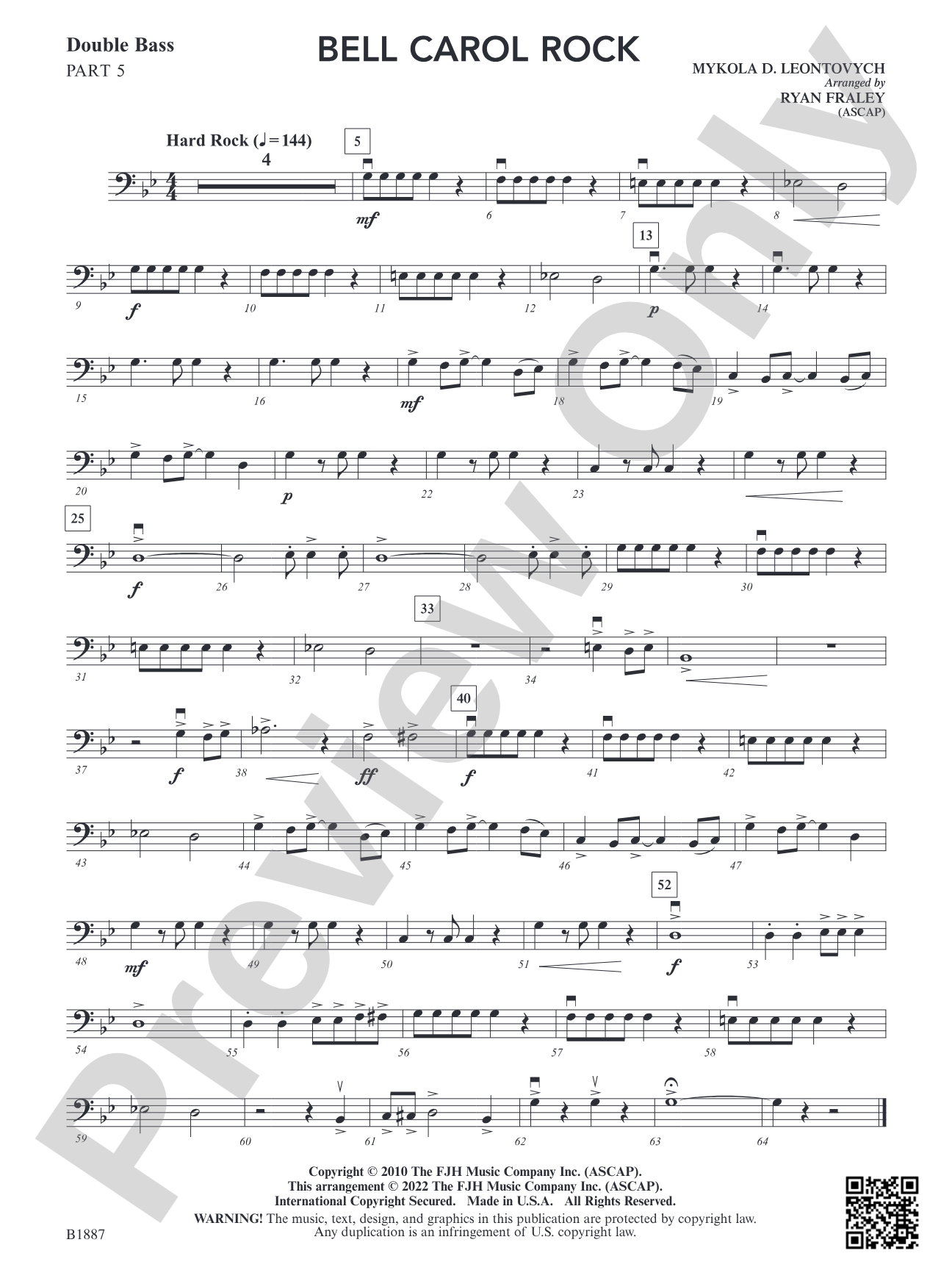 Bell Carol Rock: Part 5 - Double Bass