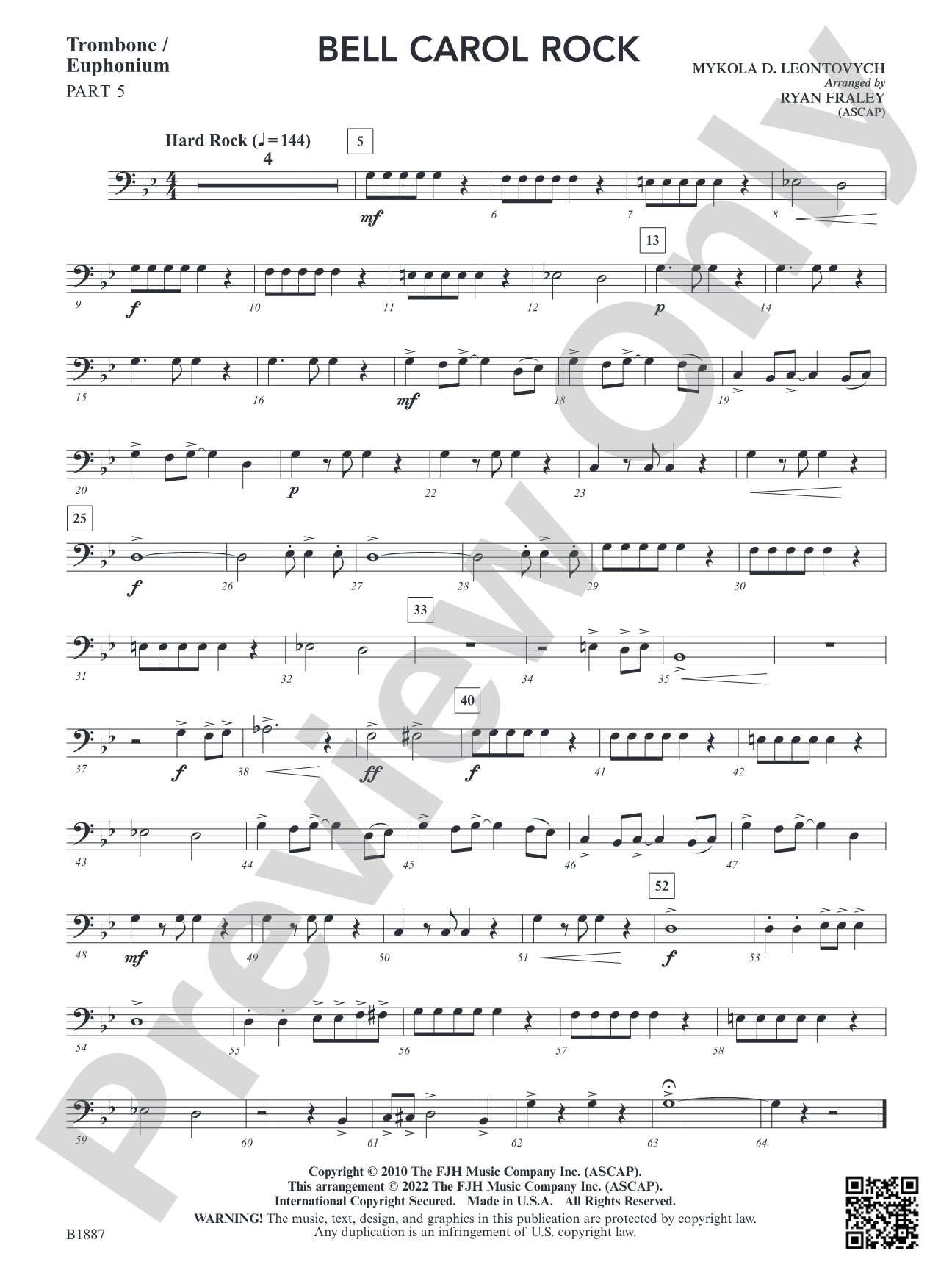 Bell Carol Rock: Part 5 - Trombone / Euphonium
