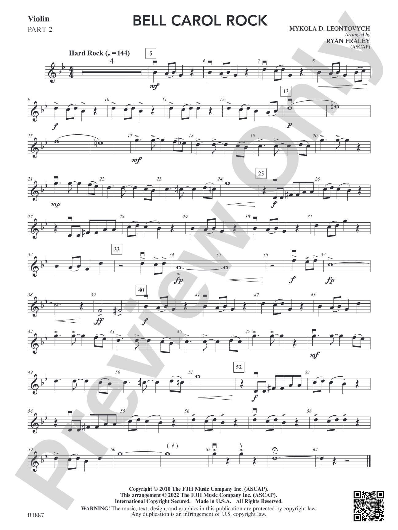 Bell Carol Rock: Part 2 - Violin