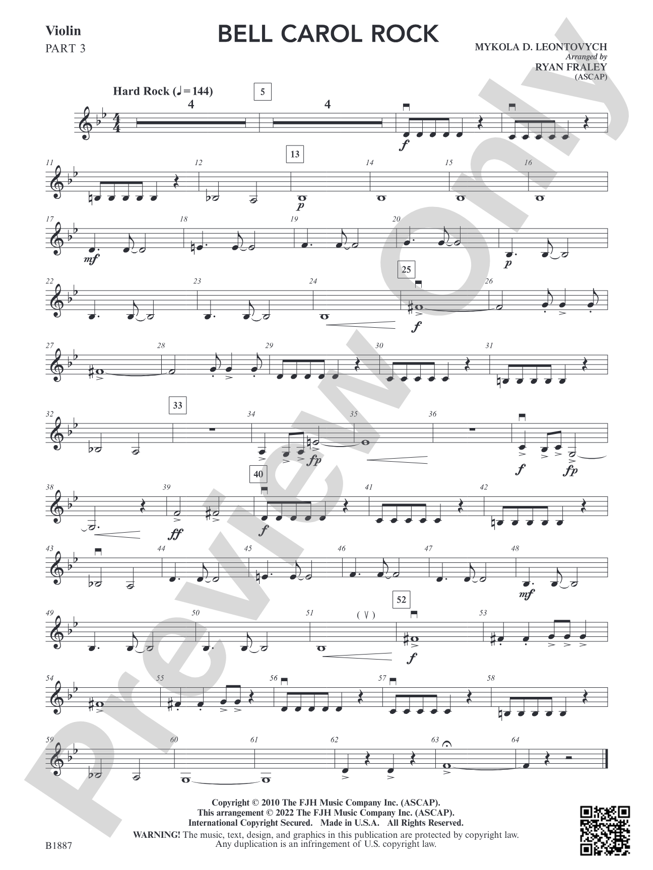Bell Carol Rock: Part 3 - Violin