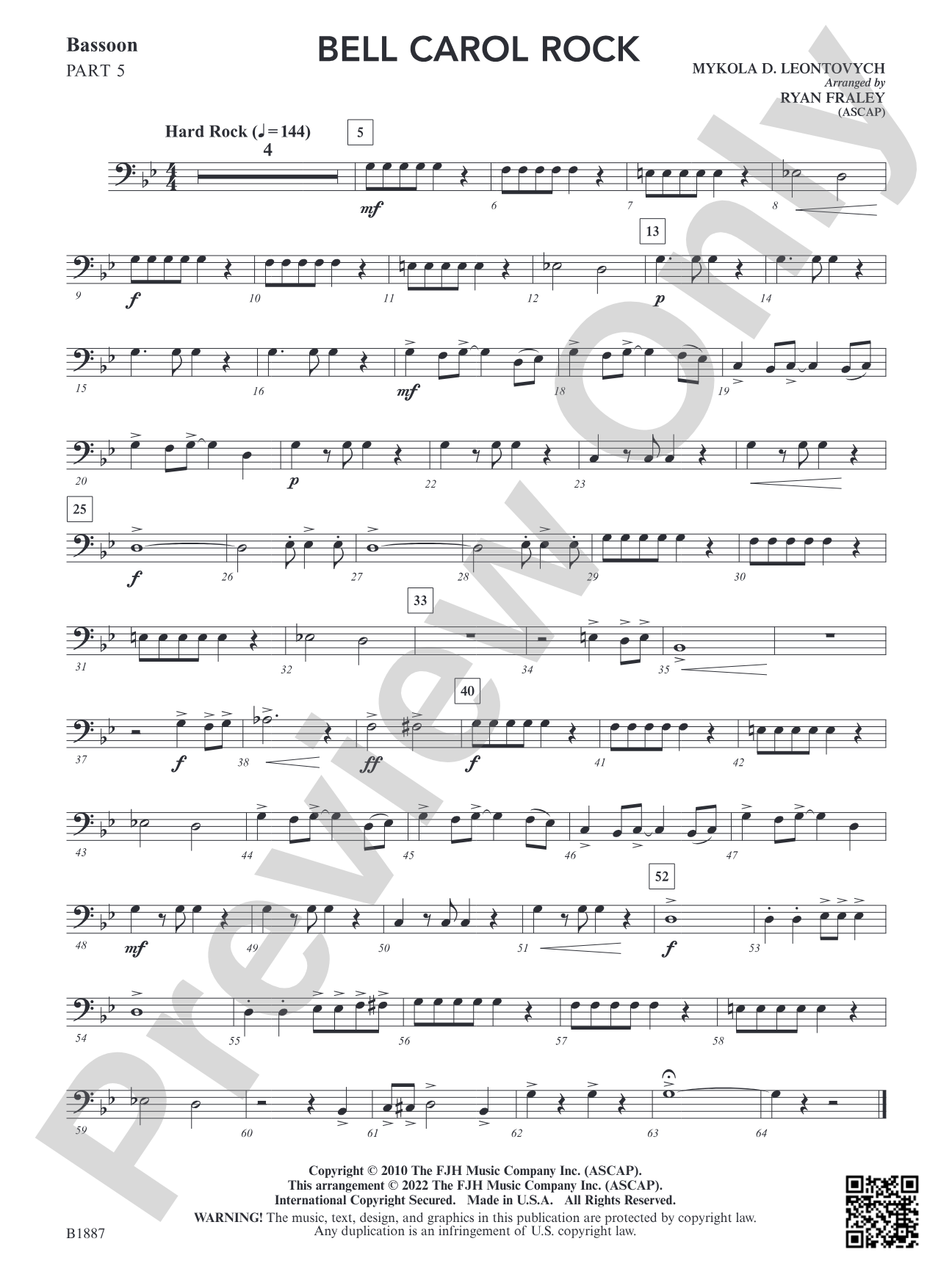 Bell Carol Rock: Part 5 - Bassoon