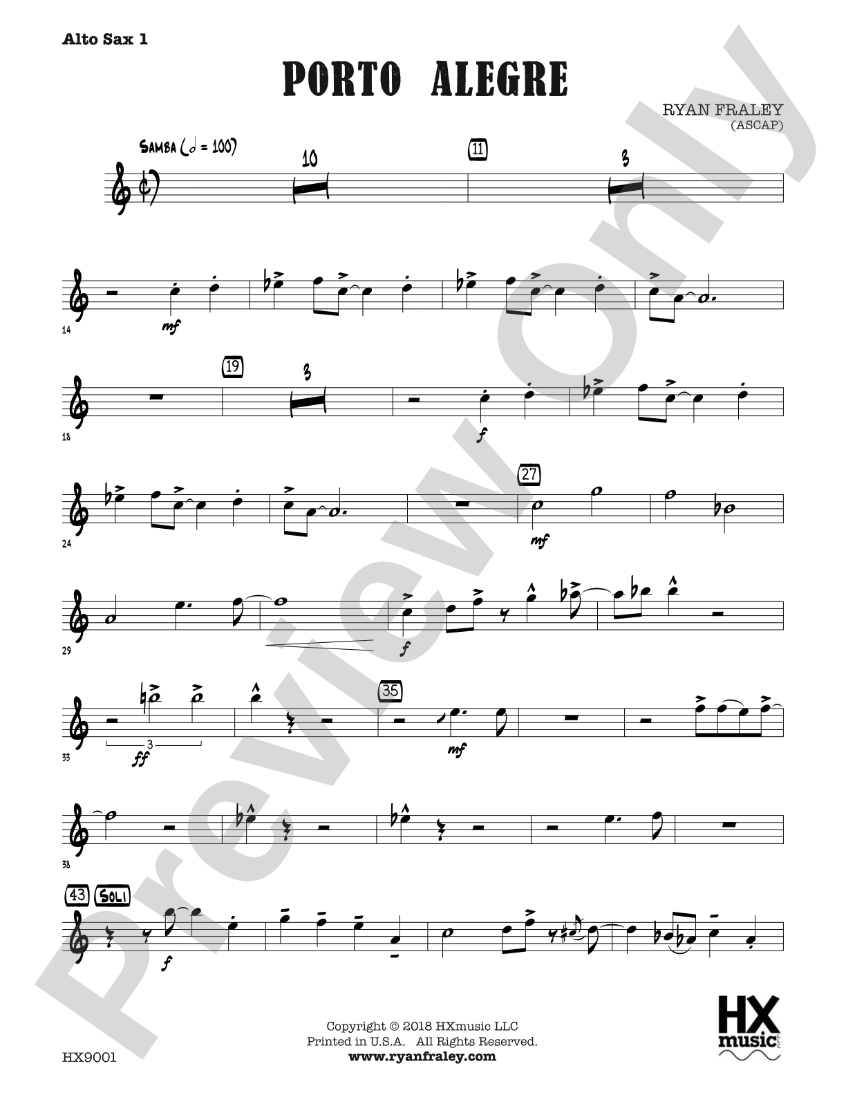 Porto Alegre: E-flat Alto Saxophone 1