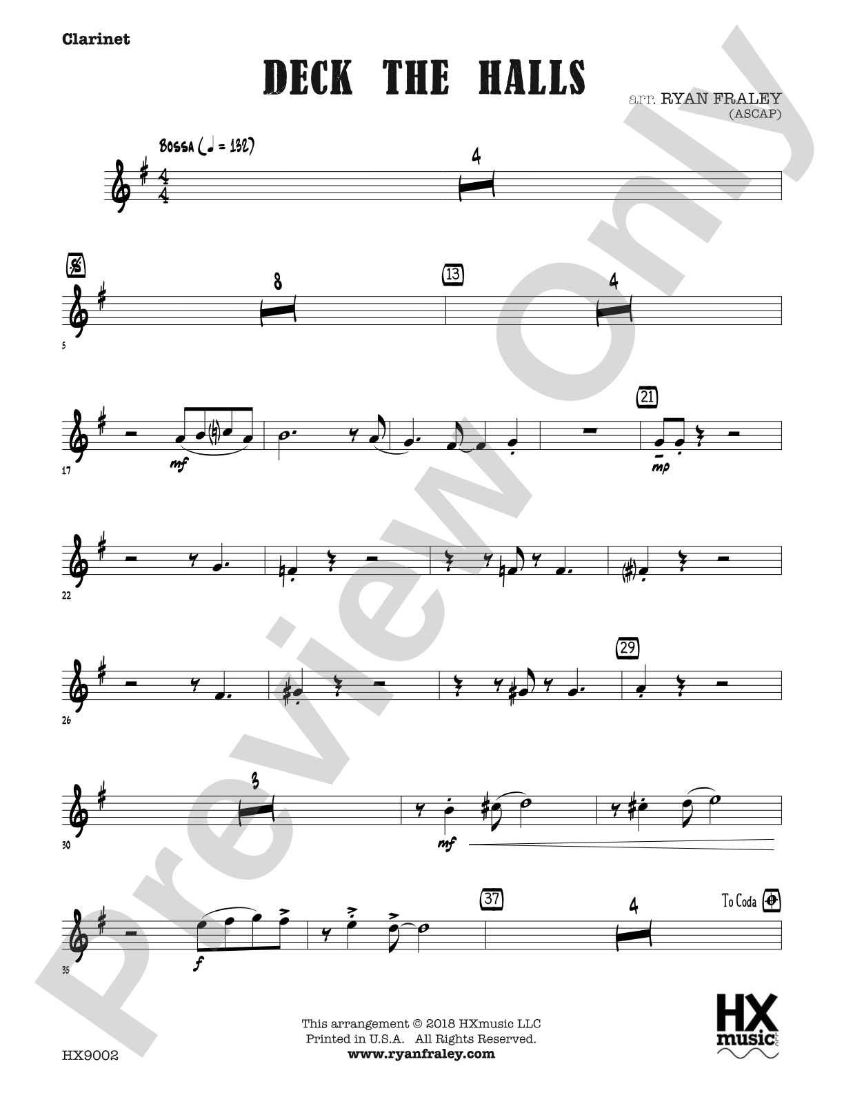 Deck the Halls: B-flat Clarinet