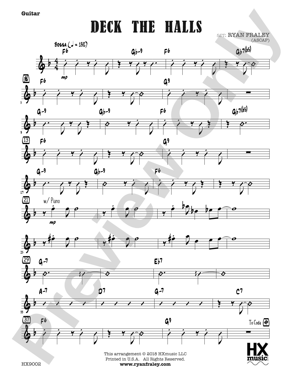 Deck the Halls: Guitar